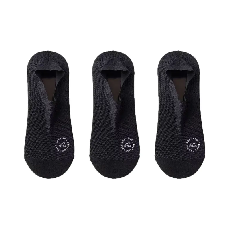 Anna-Kaci Men's No-Show Mesh Socks with Non-Slip Silicone Heel Grip and Breathable Low-Cut Design 3-Pack sold by Anna-Kaci