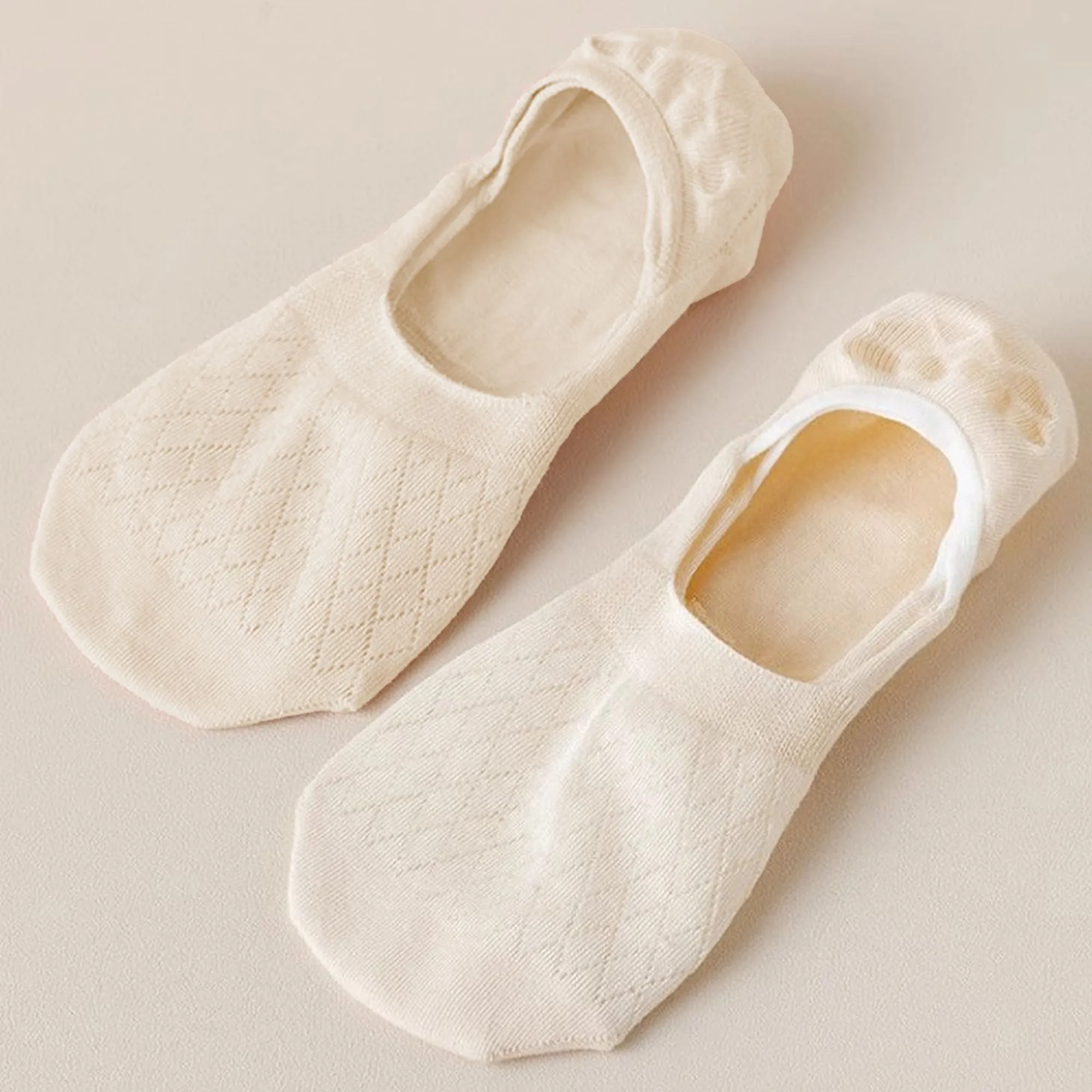 Anna-Kaci Women's Solid No Show Socks Non Slip Cotton 6Pk sold by Anna-Kaci product image thumbnail 3