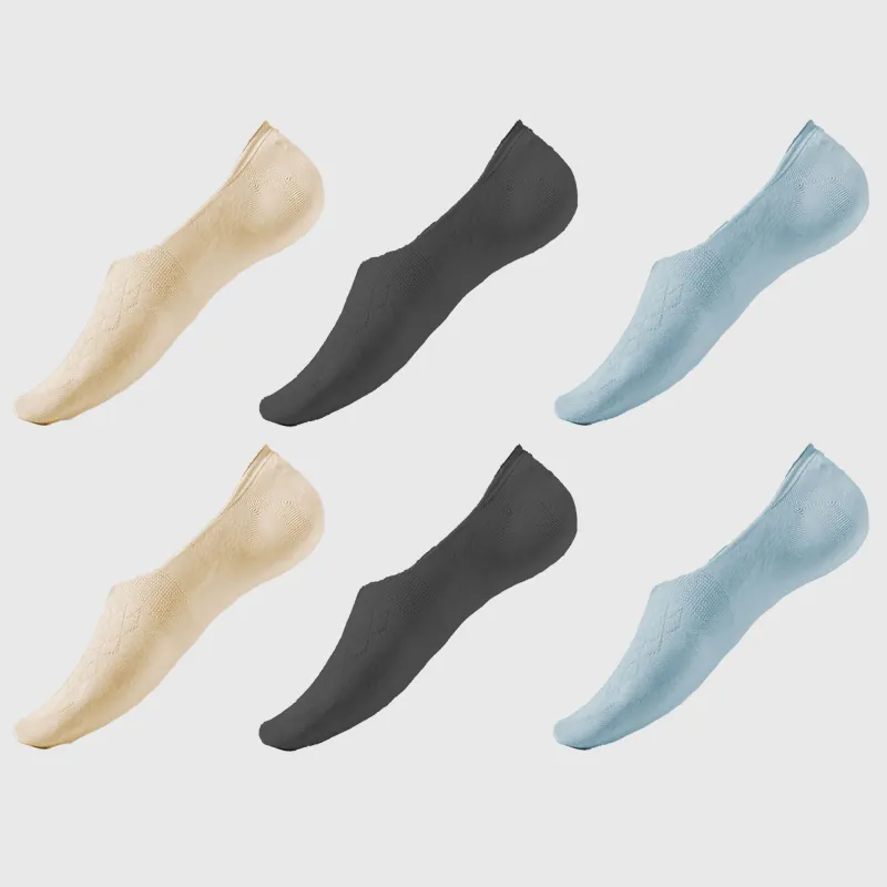 Anna-Kaci Women's Solid No Show Socks Non Slip Cotton 6Pk sold by Anna-Kaci