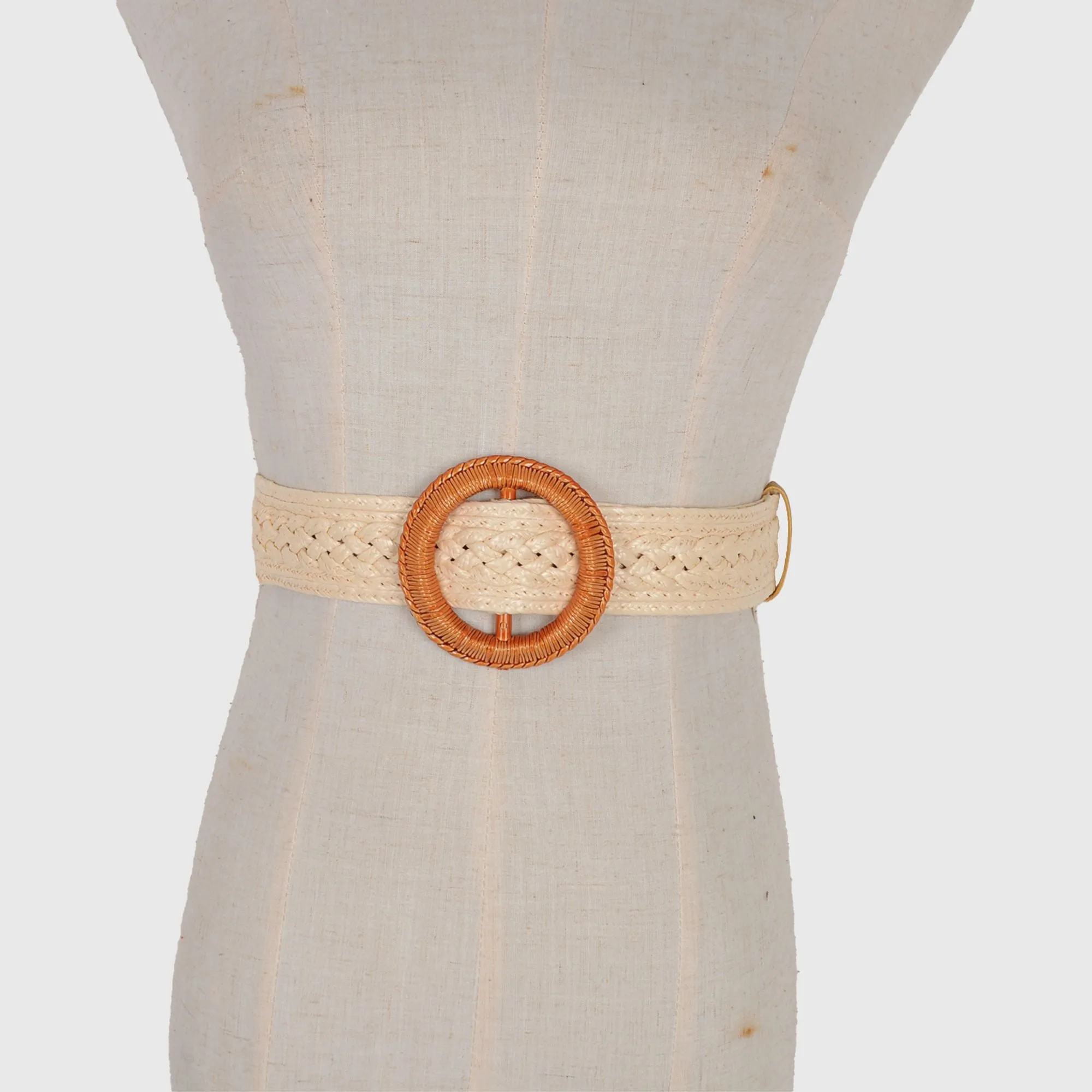 Anna-Kaci Bohemian - Style Woven Belt with Round Plastic Buckle sold by Anna-Kaci product image thumbnail 3