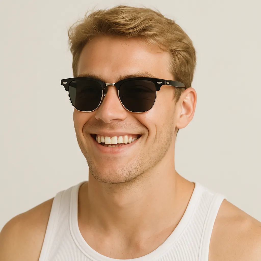 Anna-Kaci Half Frame Retro Style Daily Casual Polarized Sunglasses UV400 Protection sold by Anna-Kaci product image thumbnail 2