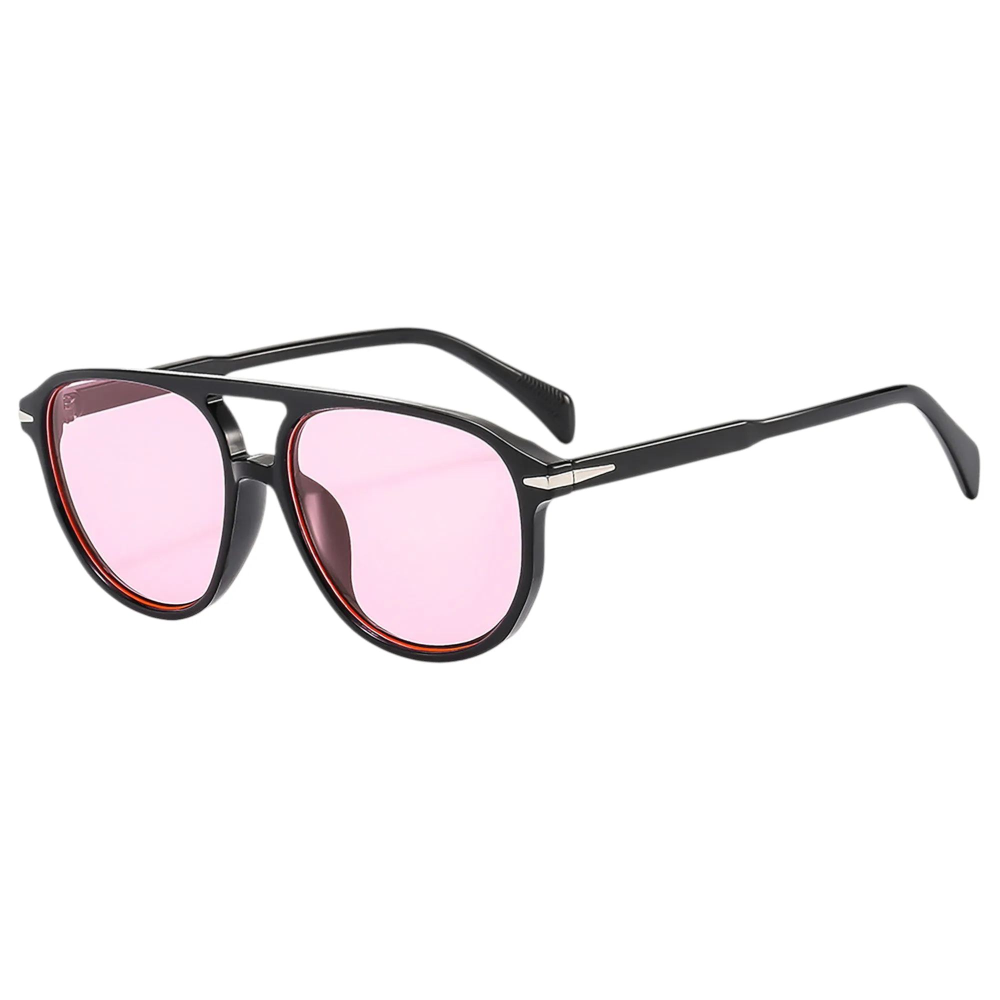 Anna-Kaci Women's Retro-Inspired Double-Bridge Square Sunglasses sold by Anna-Kaci product image thumbnail 5