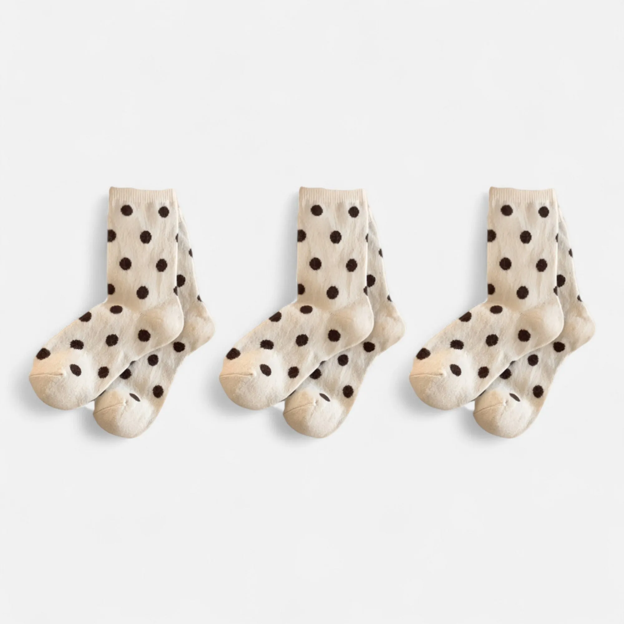 Anna-Kaci Women's 3-Pack Polka Dot Ankle Socks with Soft Knit Texture and Classic Dotted Design sold by Anna-Kaci product image thumbnail 3
