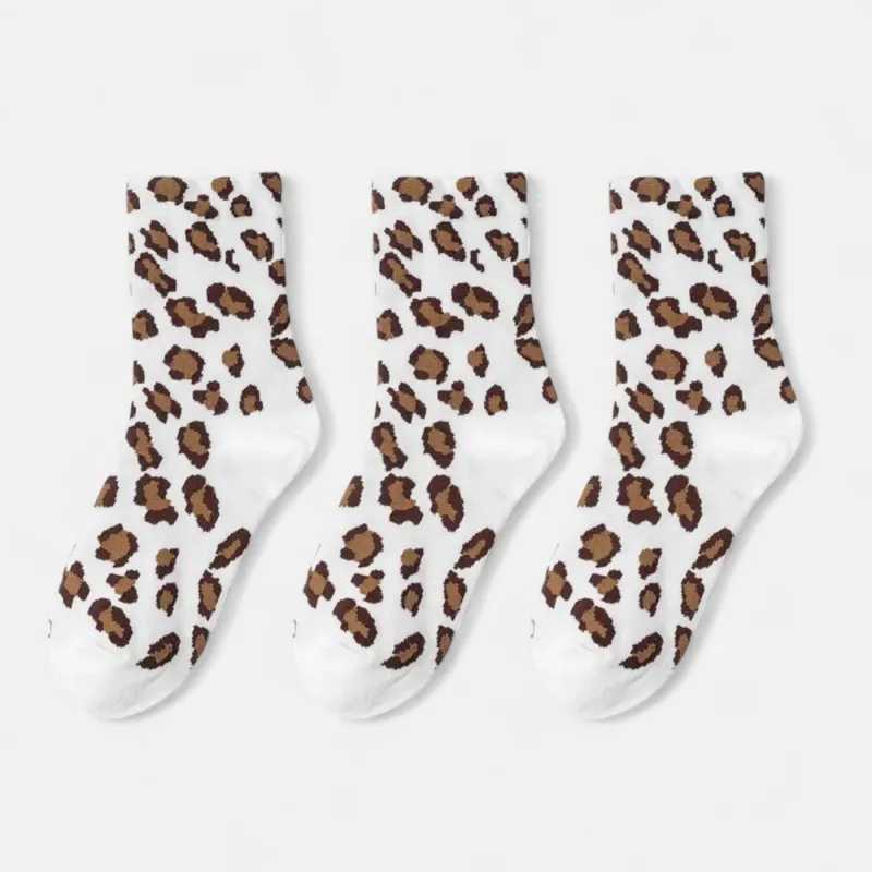 Anna-Kaci Women's 3-Pack Leopard Print Ankle Socks with Soft Knit Fabric and Allover Animal Pattern sold by Anna-Kaci