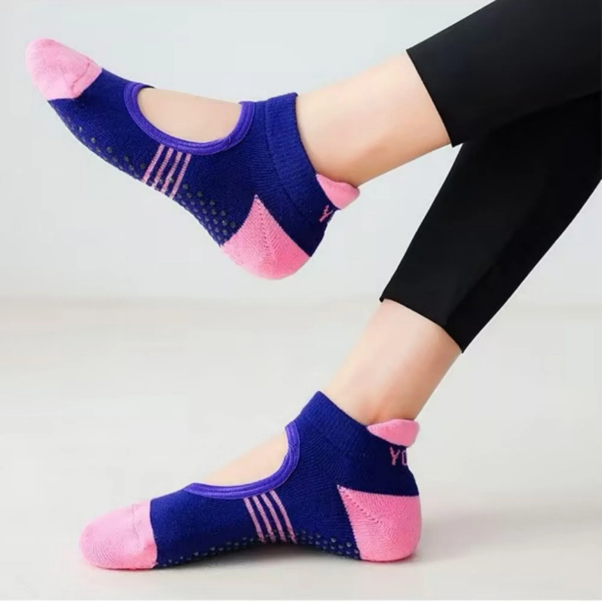 Anna-Kaci Women's 3-Pack Low Cut Performance Socks with Arch Support Cushioned Sole and Non-Slip Grip Heel sold by Anna-Kaci product image thumbnail 5