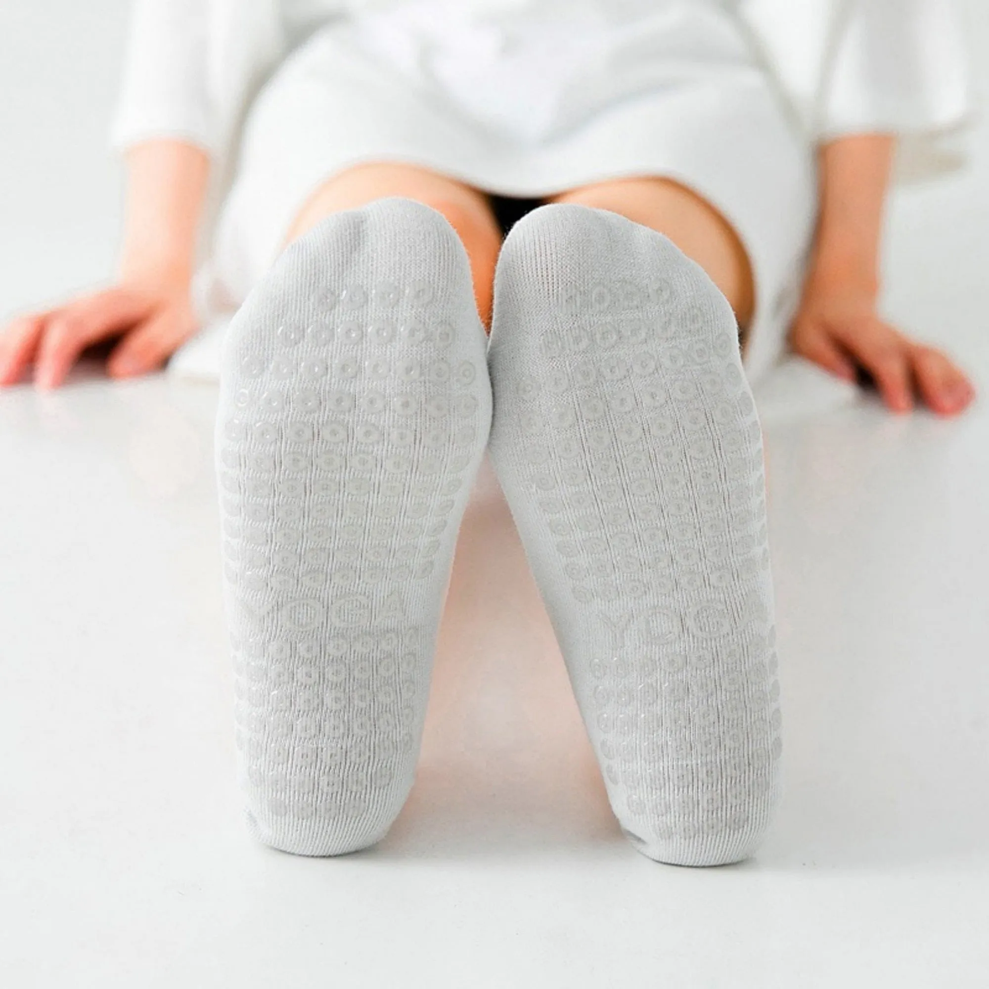 Anna-Kaci Women's 2-Pack Toe Grip Ballet Socks with Crisscross Elastic Bands and Soft Stretch Knit for Pilates or Barre sold by Anna-Kaci product image thumbnail 5