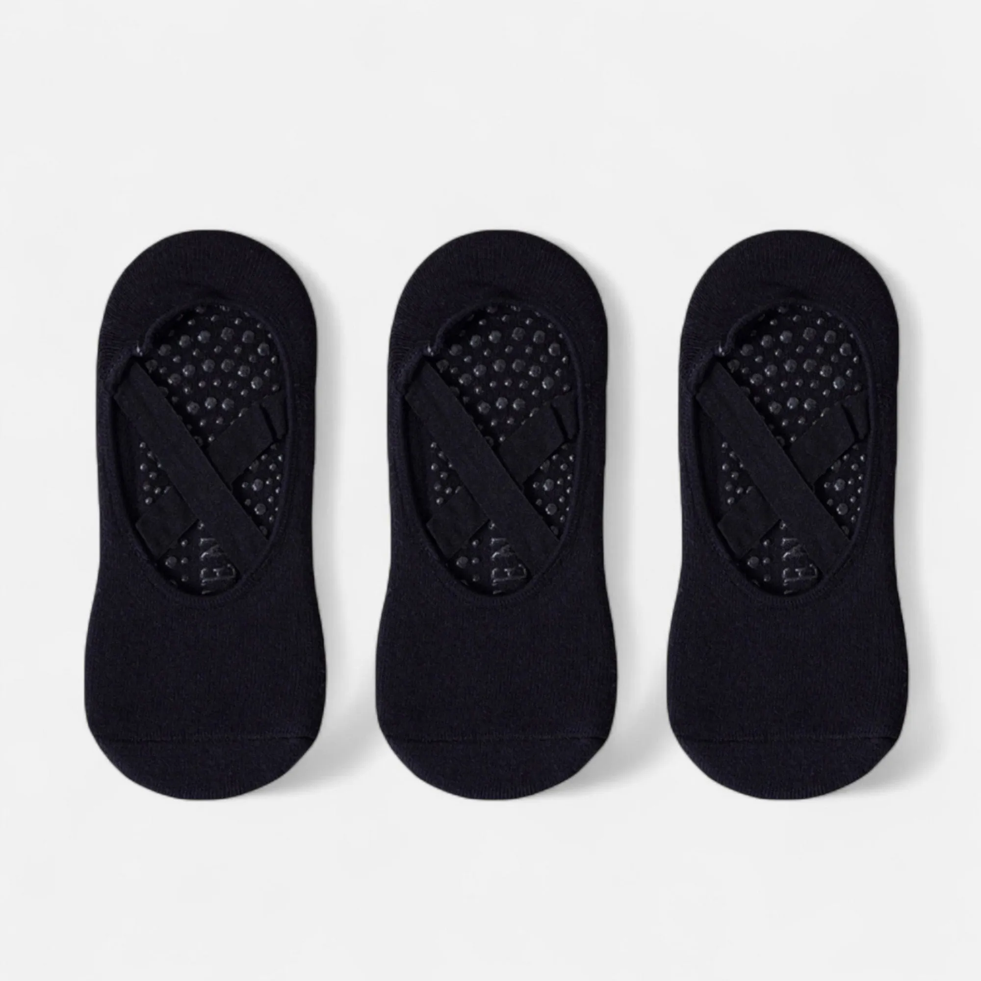 Anna-Kaci Women's 3-Pack Ballet Style Grip Socks with Crisscross Elastic and Non-Slip Soles for Barre Pilates Yoga sold by Anna-Kaci
