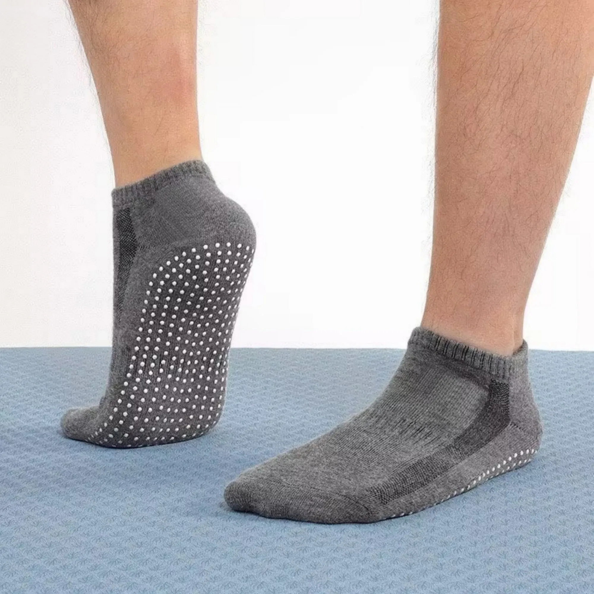 Anna-Kaci Women's Ankle Grip Socks 3-Pack with Textured Soles and Cushioned Knit Design for Indoor Stability sold by Anna-Kaci product image thumbnail 4