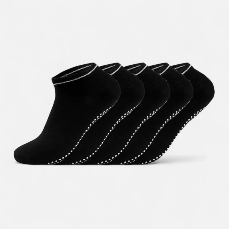 Anna-Kaci Women's 5-Pack Ankle Grip Socks with Non-Slip Soles for Everyday Indoor Comfort sold by Anna-Kaci