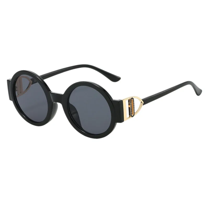 Anna-Kaci Women's Round Frame Sunglasses with Gold Temple Hardware and UV400 Lenses for Retro Modern Style sold by Anna-Kaci
