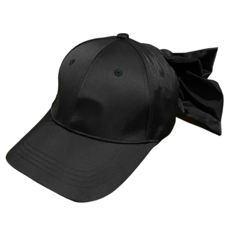 Anna-Kaci Women's Satin Baseball Cap with Back Bow Accent Adjustable Fit and Curved Brim for Chic Casual Style sold by Anna-Kaci