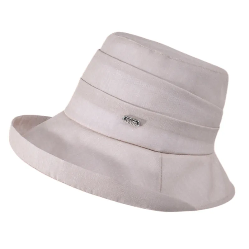 Anna-Kaci Women's Structured Bucket Hat with Pleated Band Design and Wide Brim for Elegant Everyday Sun Protection made by Anna-Kaci