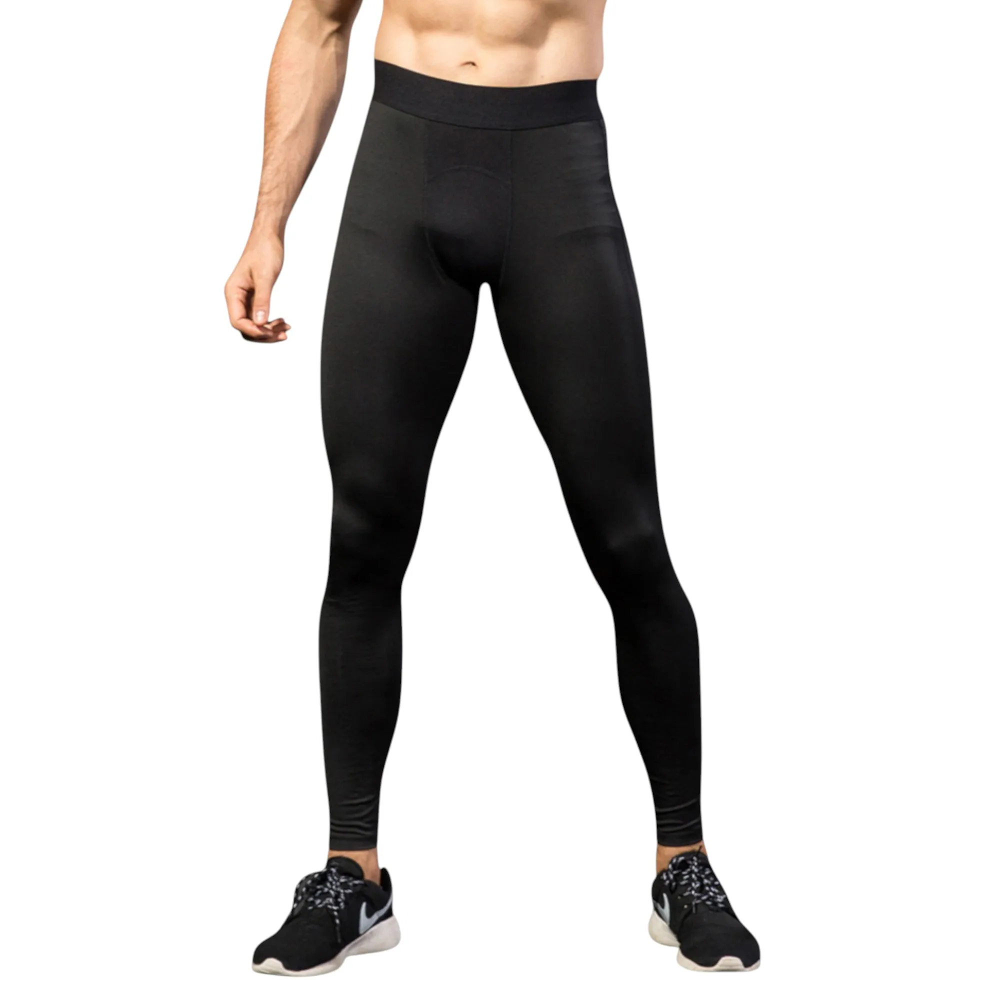 Anna-Kaci Active Men's Performance Leggings with Contoured Support Pouch and Seamless Fit for Training and Recovery sold by Anna-Kaci