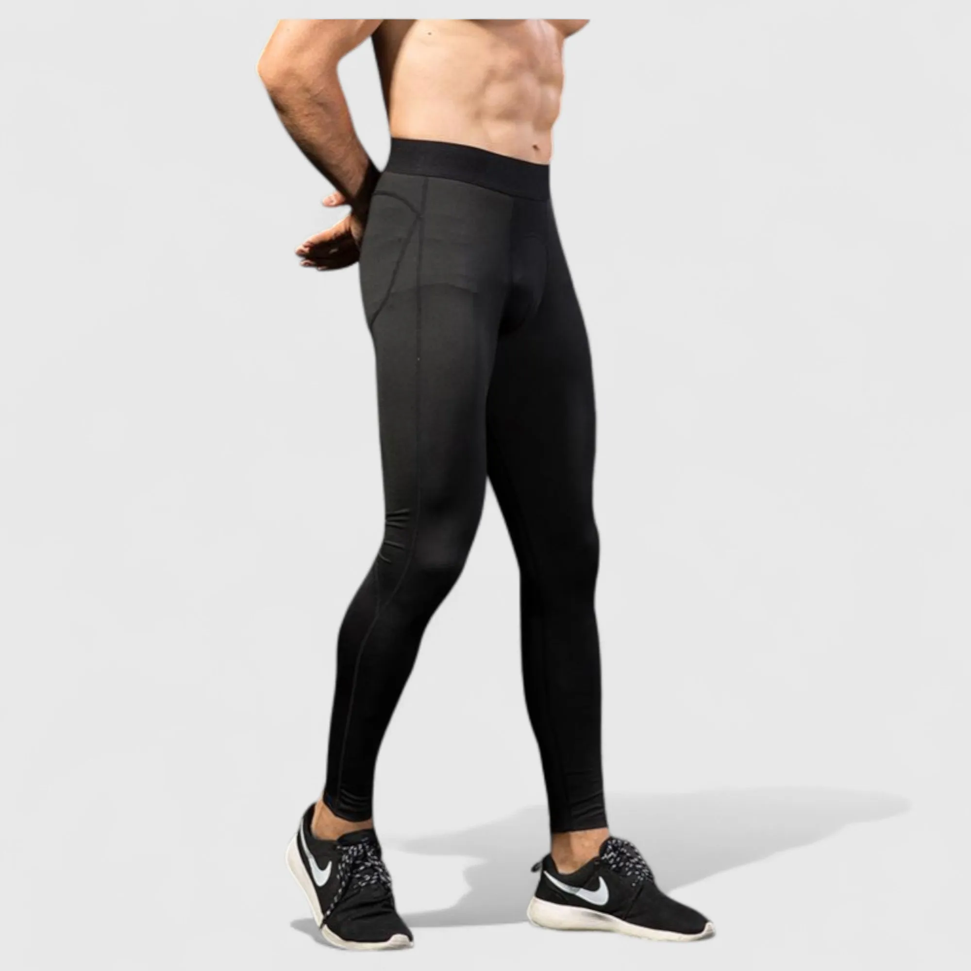 Anna-Kaci Active Men's Performance Leggings with Contoured Support Pouch and Seamless Fit for Training and Recovery sold by Anna-Kaci product image thumbnail 3