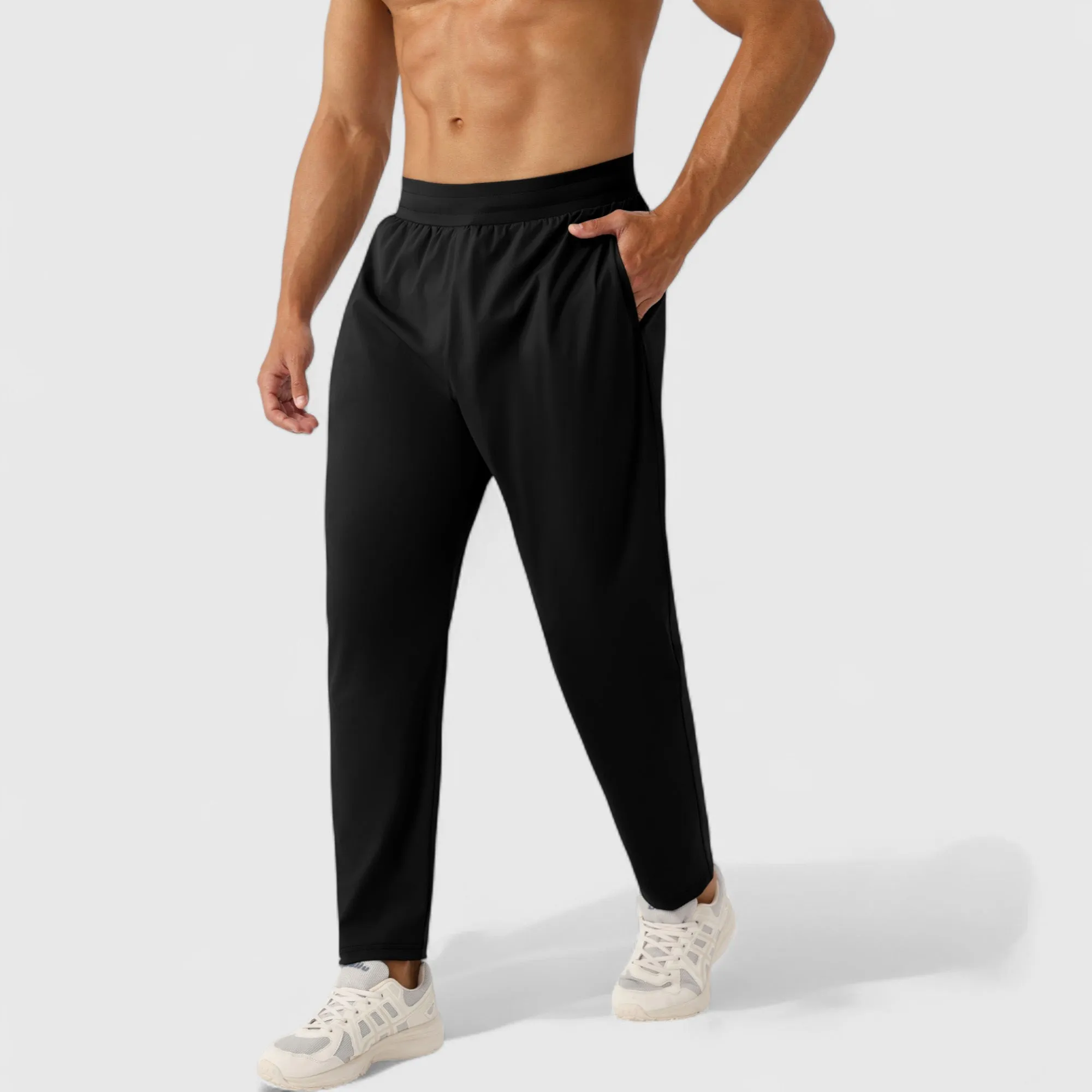 Anna-Kaci Active Men's Athletic Training Pants with Elastic Waistband and Straight Leg Fit sold by Anna-Kaci product image thumbnail 4