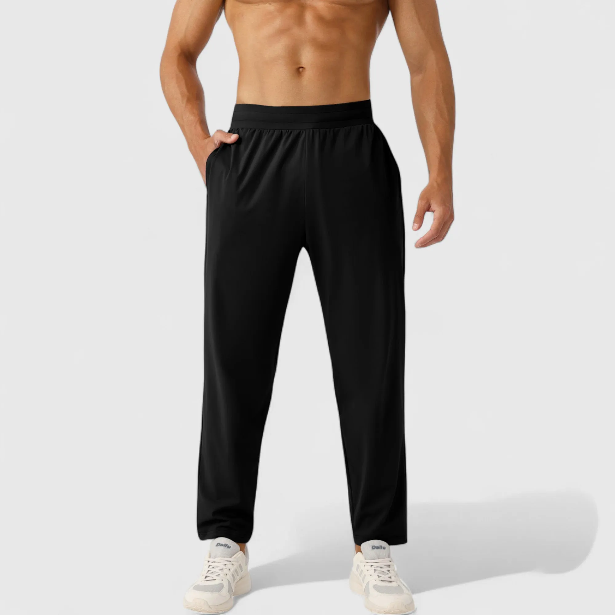 Anna-Kaci Active Men's Athletic Training Pants with Elastic Waistband and Straight Leg Fit sold by Anna-Kaci product image thumbnail 3