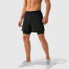 Anna-Kaci Active Men's 2-in-1 Training Shorts with Inner Compression Layer and Elastic Waistband sold by Anna-Kaci