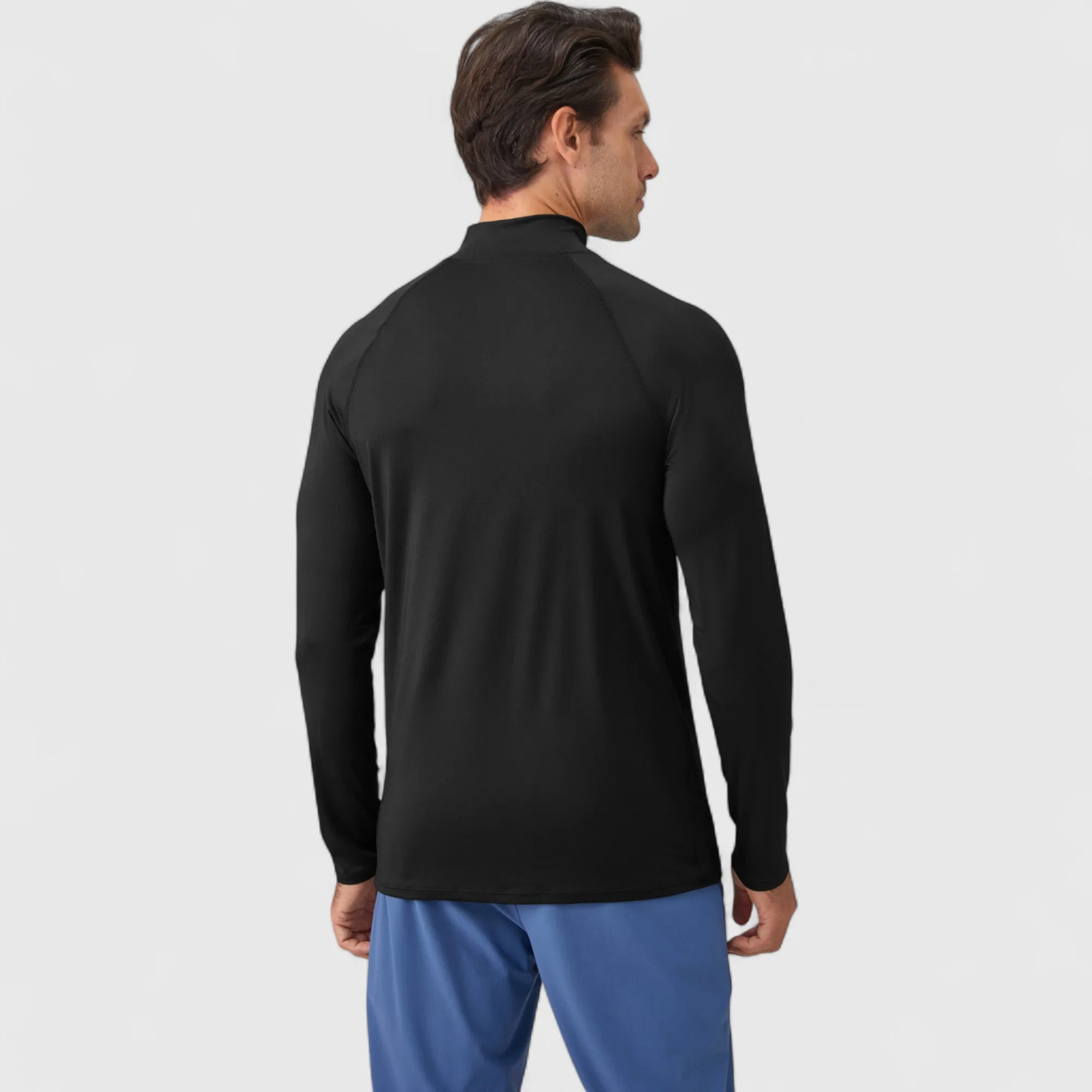 Anna-Kaci Active Men's Long Sleeve Quarter-Zip Pullover with Reflective Chest Detail and Slim Fit Design sold by Anna-Kaci product image thumbnail 3