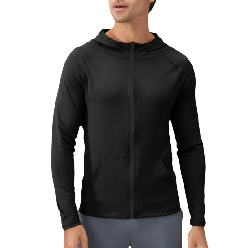 Anna-Kaci Active Men's Fitted Full-Zip Hooded Jacket with Front Pockets and Long Sleeves sold by Anna-Kaci