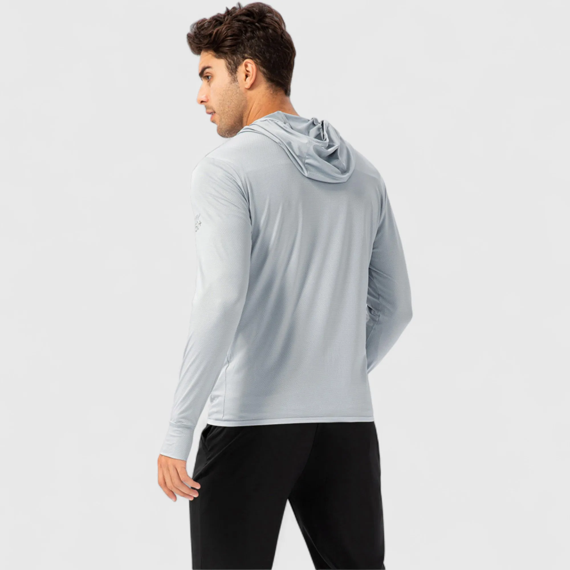 Anna-Kaci Active Men's Lightweight Zip-Up Hooded Jacket with Thumbholes and UPF 50+ Protection sold by Anna-Kaci product image thumbnail 3