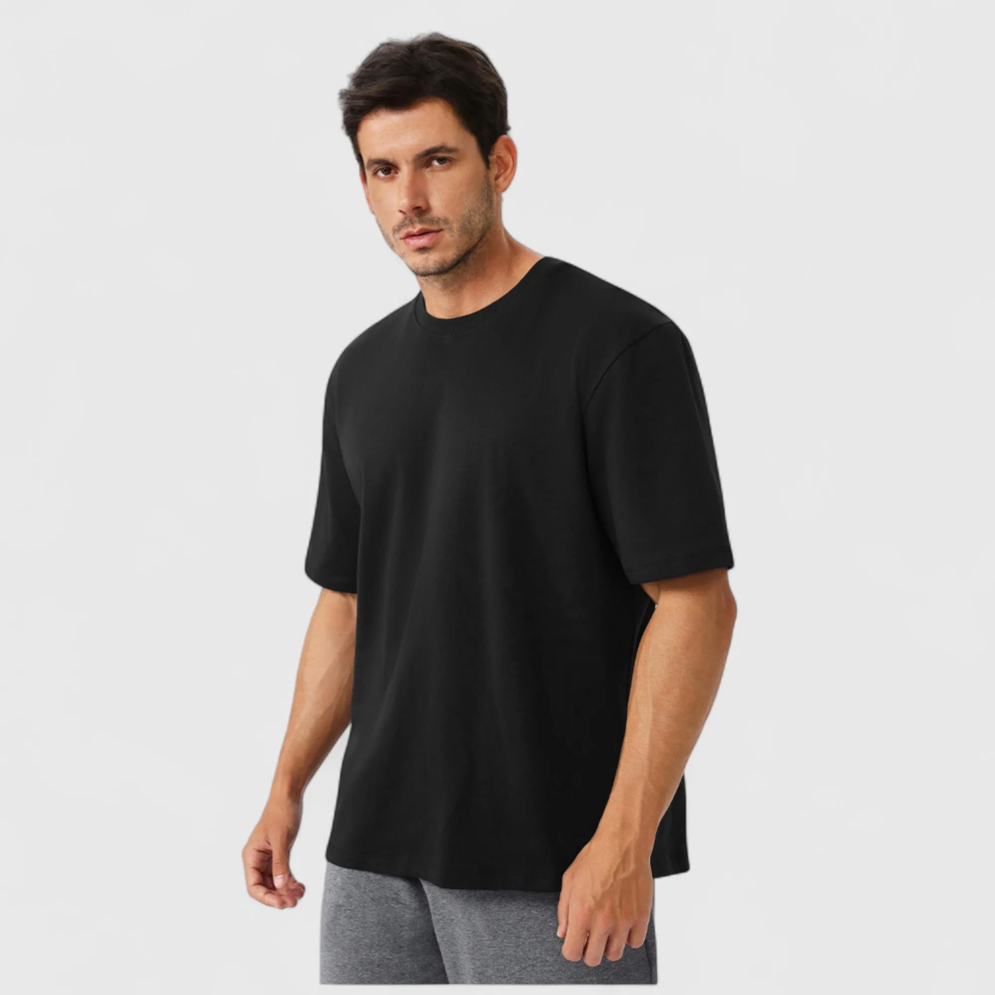 Men's Oversized Fit Short Sleeve T-Shirt with Drop Shoulders and Relaxed Silhouette for Everyday Style sold by Anna-Kaci product image thumbnail 3