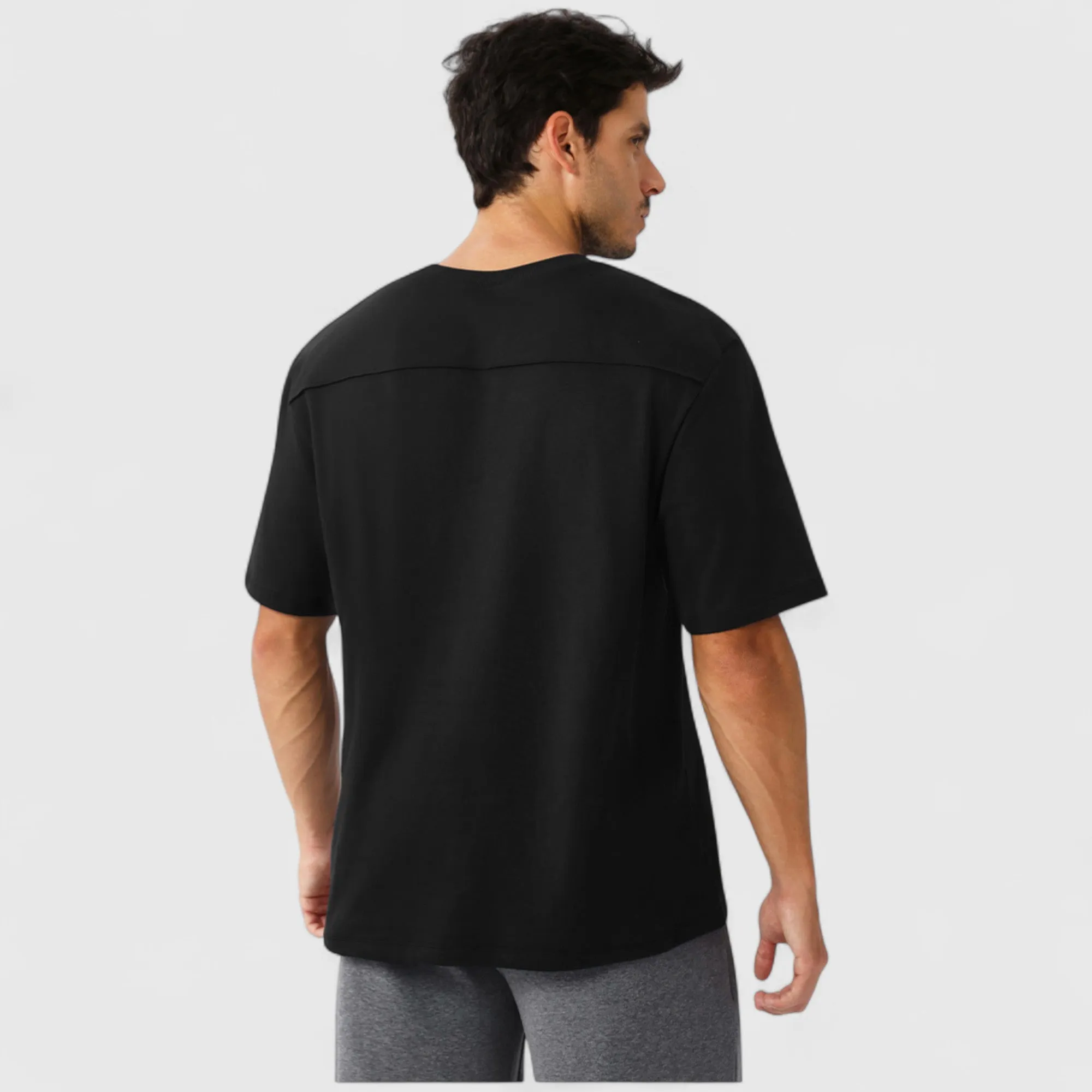 Men's Oversized Fit Short Sleeve T-Shirt with Drop Shoulders and Relaxed Silhouette for Everyday Style sold by Anna-Kaci product image thumbnail 4