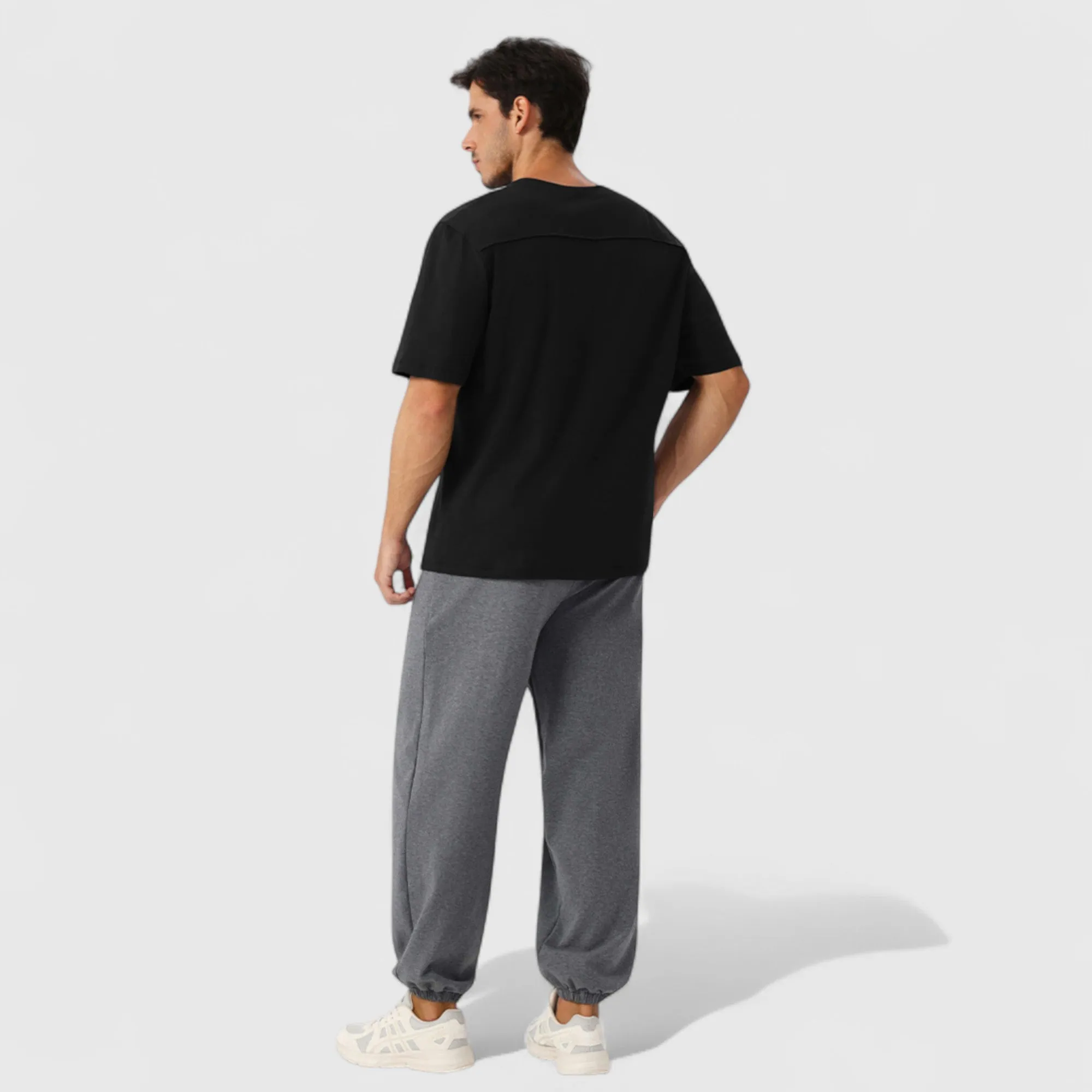 Men's Oversized Fit Short Sleeve T-Shirt with Drop Shoulders and Relaxed Silhouette for Everyday Style sold by Anna-Kaci product image thumbnail 5