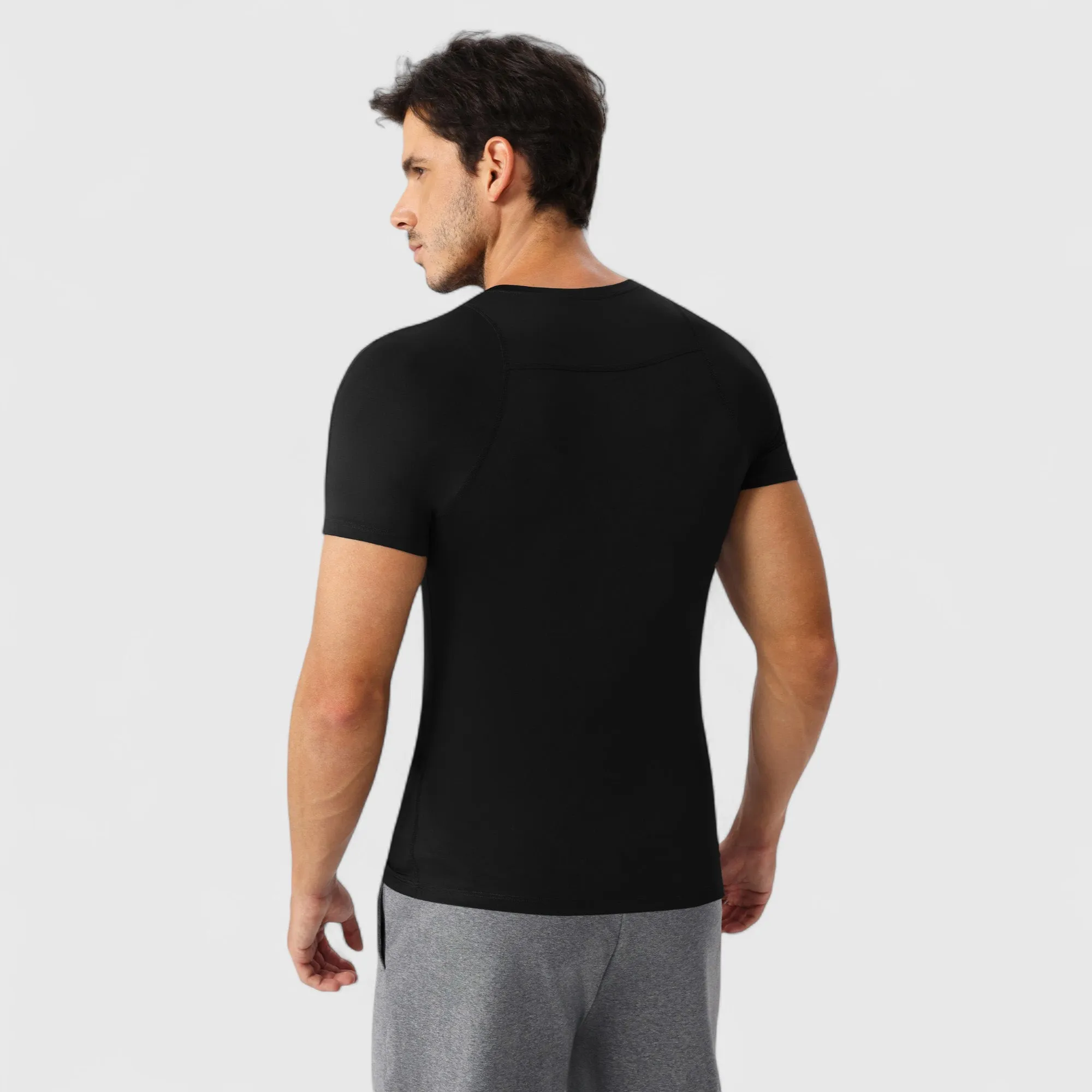 Anna-Kaci Active Men's Fitted Short Sleeve Performance T-Shirt with Stretch Fabric and Moisture-Wicking Comfort sold by Anna-Kaci product image thumbnail 5