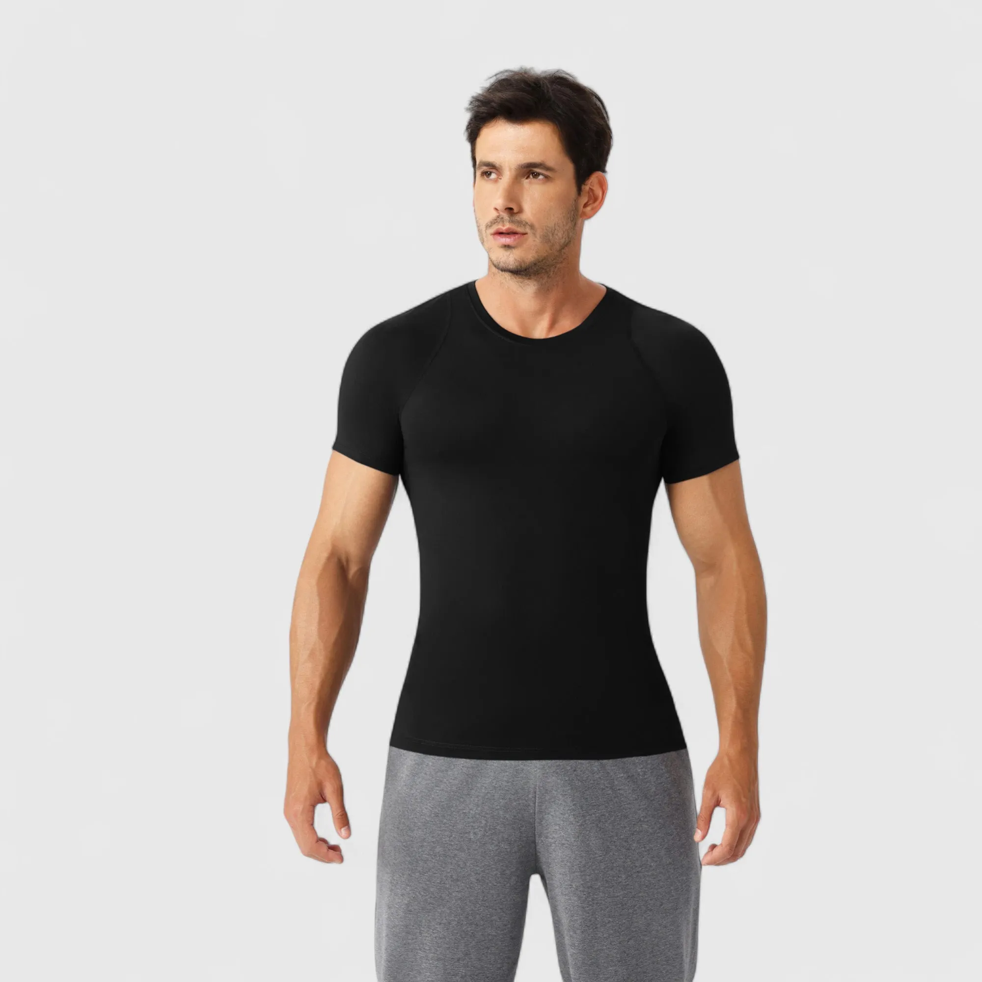 Anna-Kaci Active Men's Fitted Short Sleeve Performance T-Shirt with Stretch Fabric and Moisture-Wicking Comfort sold by Anna-Kaci product image thumbnail 2