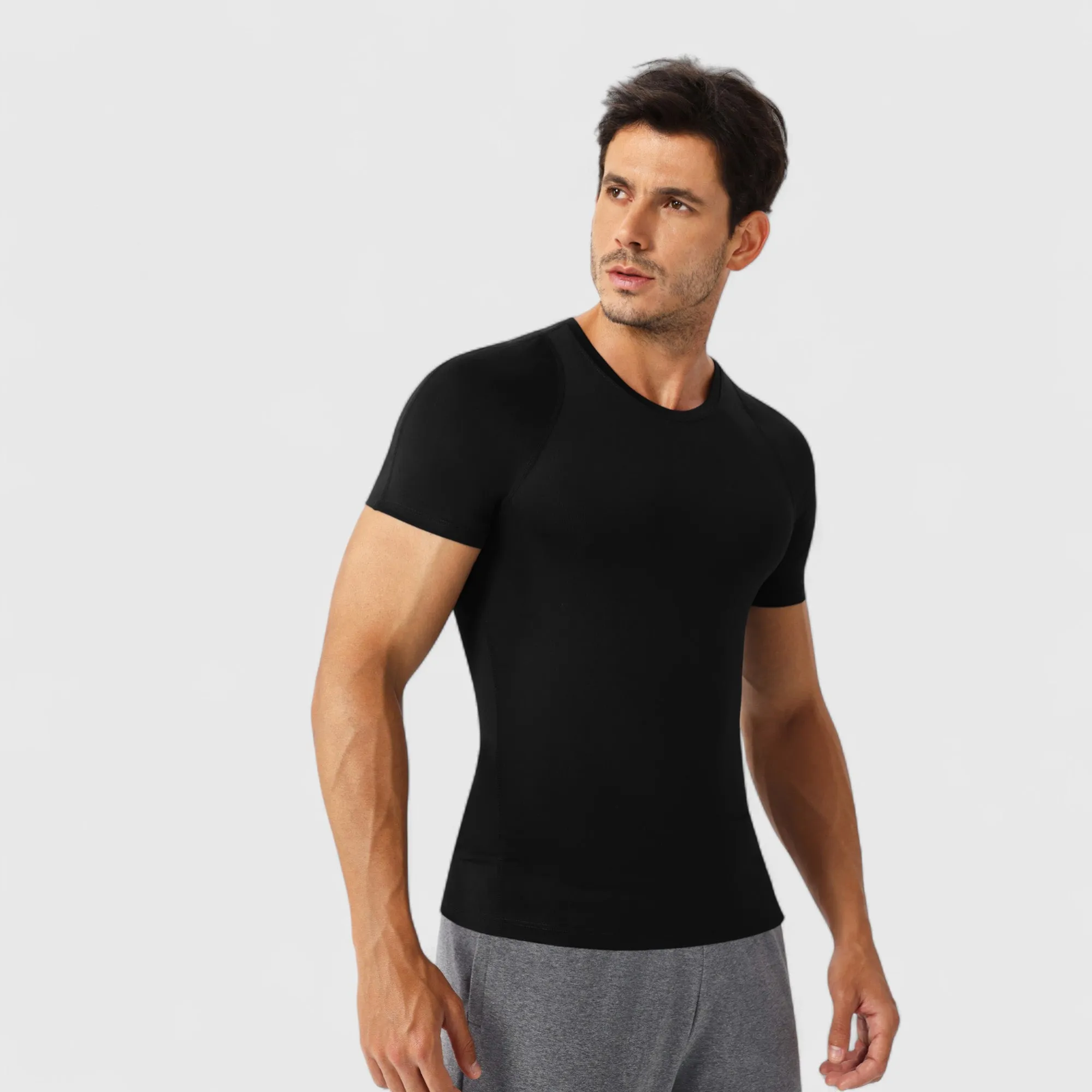 Anna-Kaci Active Men's Fitted Short Sleeve Performance T-Shirt with Stretch Fabric and Moisture-Wicking Comfort sold by Anna-Kaci product image thumbnail 4