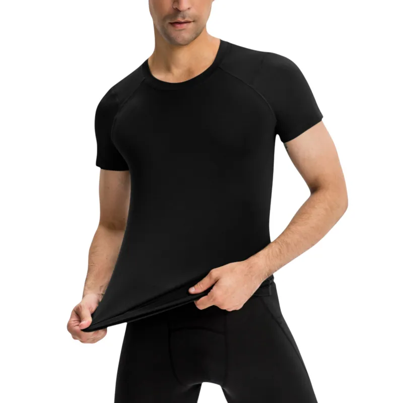 Anna-Kaci Active Men's Short Sleeve Compression Top with Moisture-Wicking Stretch Fabric for Performance and Training sold by Anna-Kaci