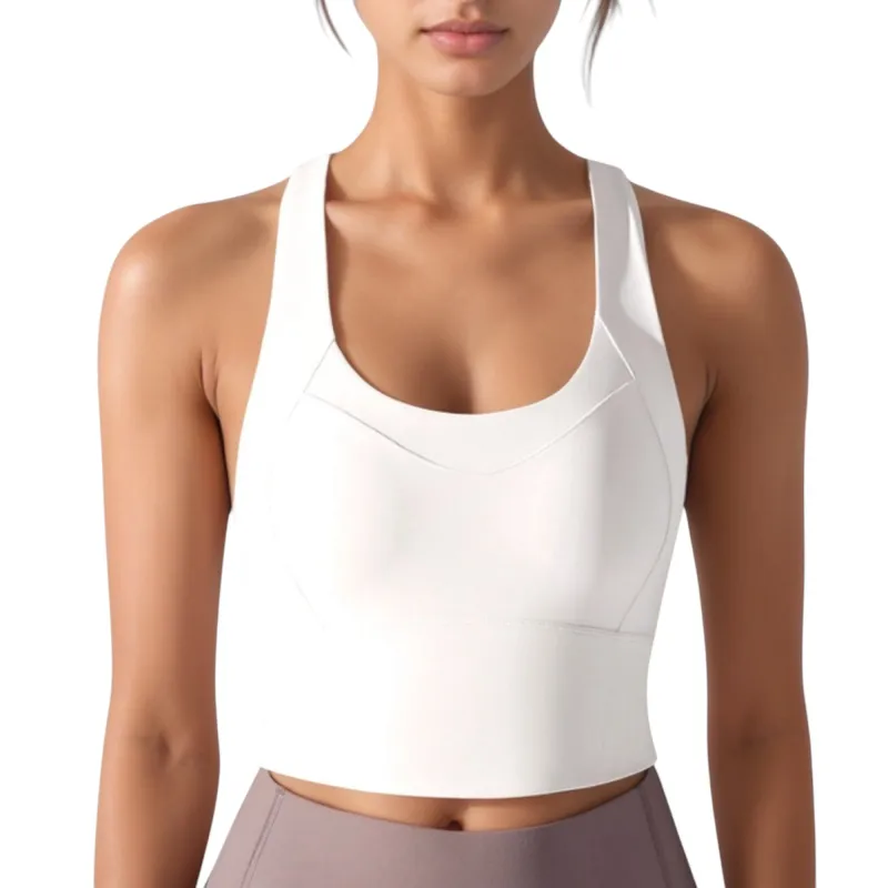 Anna-Kaci Active Women's Athletic Crop Tank Top with Cross Back Straps and Scoop Neckline sold by Anna-Kaci