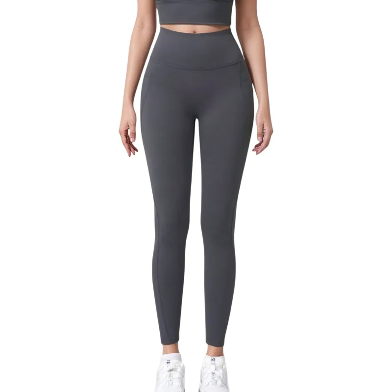 Anna-Kaci Active Women's High Waist Full Length Leggings with Wide Waistband and Side Pocket sold by Anna-Kaci