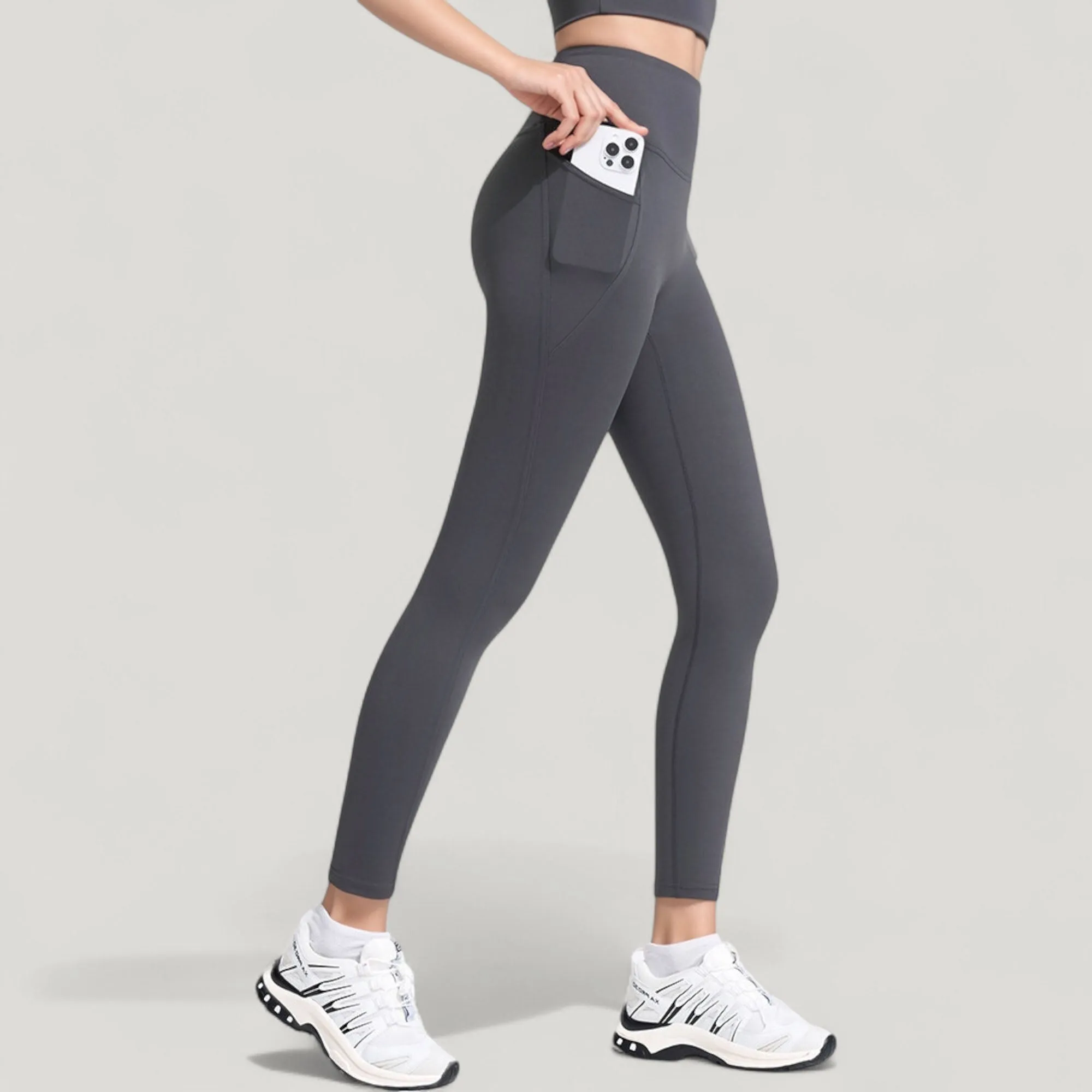 Anna-Kaci Active Women's High Waist Full Length Leggings with Wide Waistband and Side Pocket sold by Anna-Kaci product image thumbnail 2