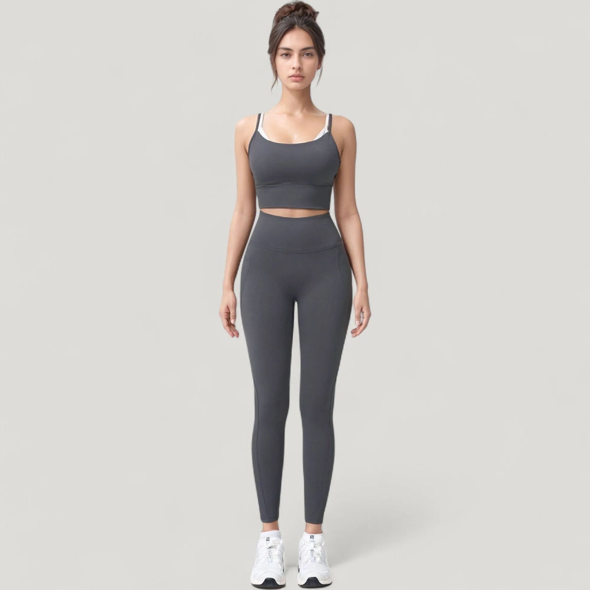 Anna-Kaci Active Women's High Waist Full Length Leggings with Wide Waistband and Side Pocket sold by Anna-Kaci product image thumbnail 3