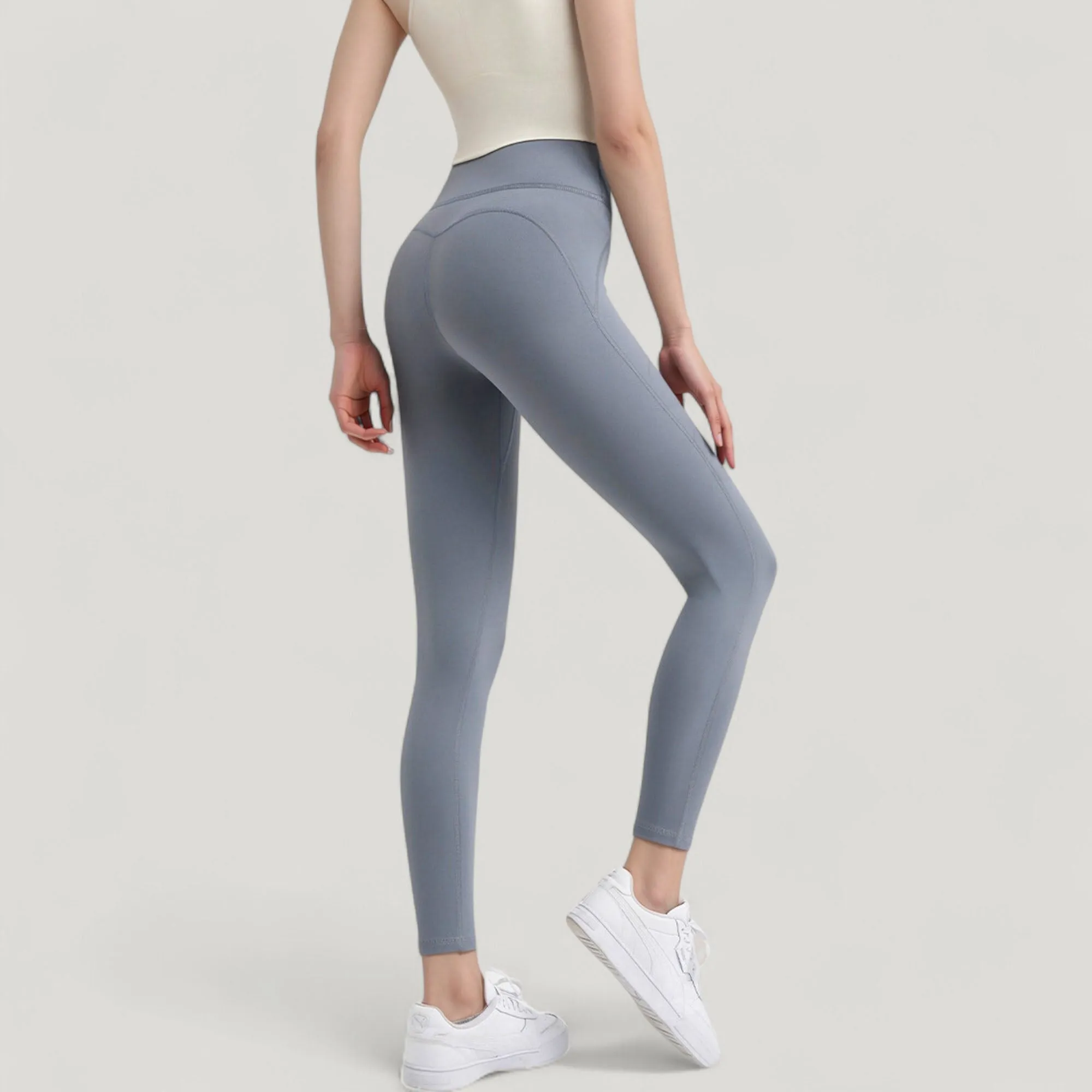 Anna-Kaci Active Women's High Waist Full Length Active Leggings with Wide Waistband and Seamless Design sold by Anna-Kaci product image thumbnail 2