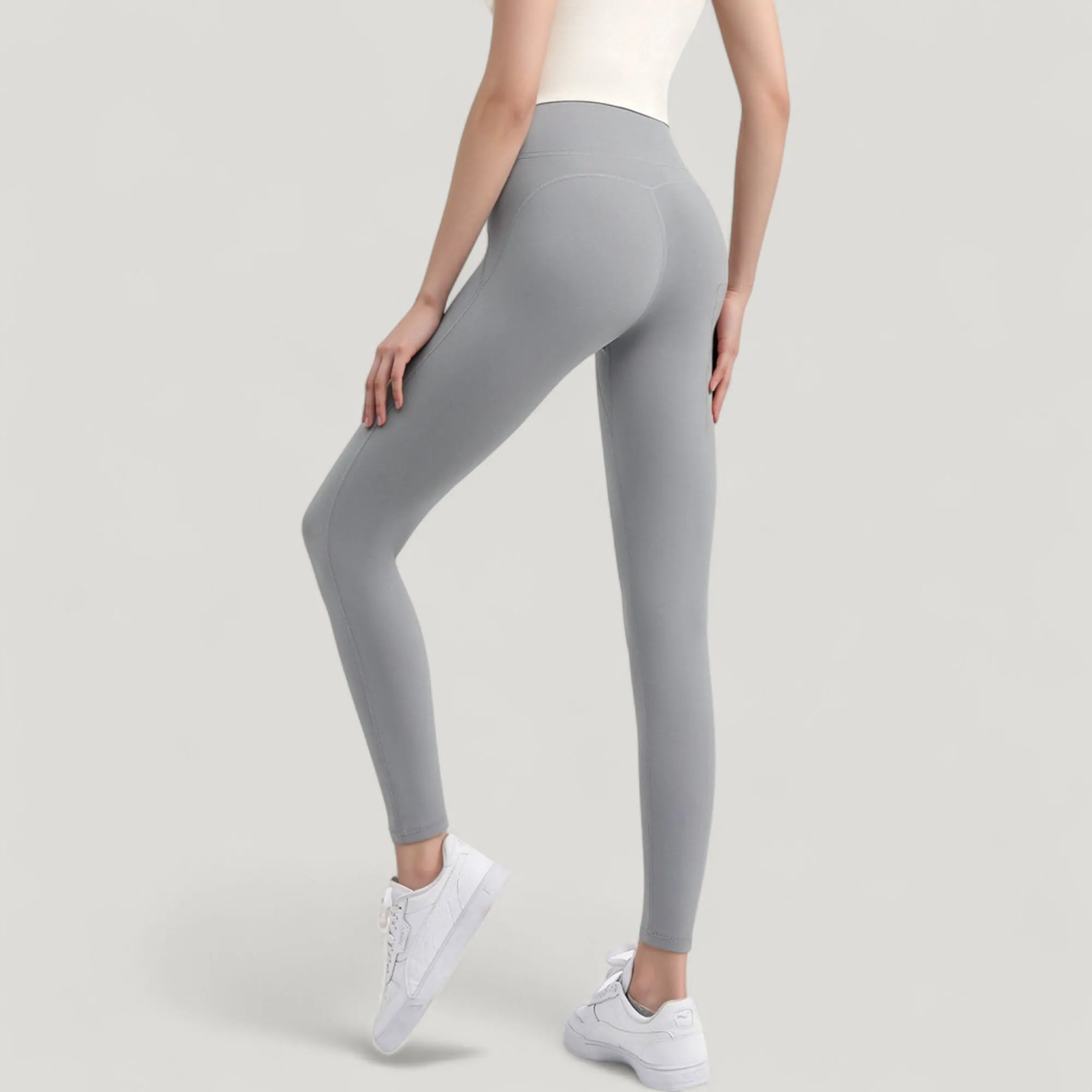 Anna-Kaci Active Women's High Waist Full Length Active Leggings with Wide Waistband and Seamless Design sold by Anna-Kaci product image thumbnail 3