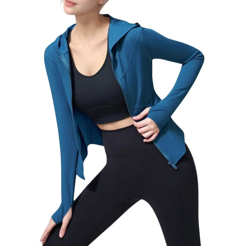 Anna-Kaci Active Women's Full Zip Long Sleeve Hooded Active Jacket with Slim Fit and Thumbhole Cuffs sold by Anna-Kaci