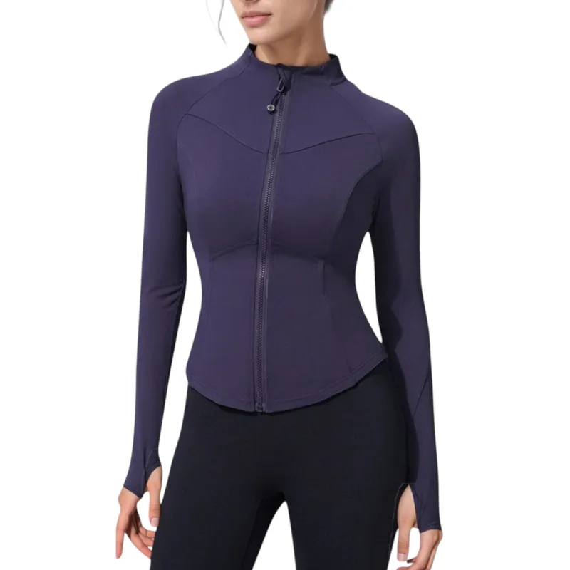 Anna-Kaci Active Women's Full Zip Long Sleeve Active Jacket with Slim Fit and High Collar sold by Anna-Kaci