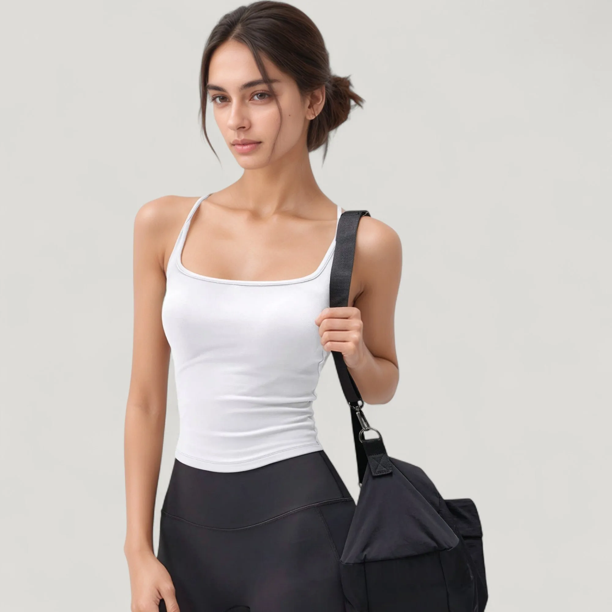 Anna-Kaci Active Women's Scoop Neck Fitted Activewear Tank Top with Racerback Design and Soft Stretch Fabric sold by Anna-Kaci product image thumbnail 2