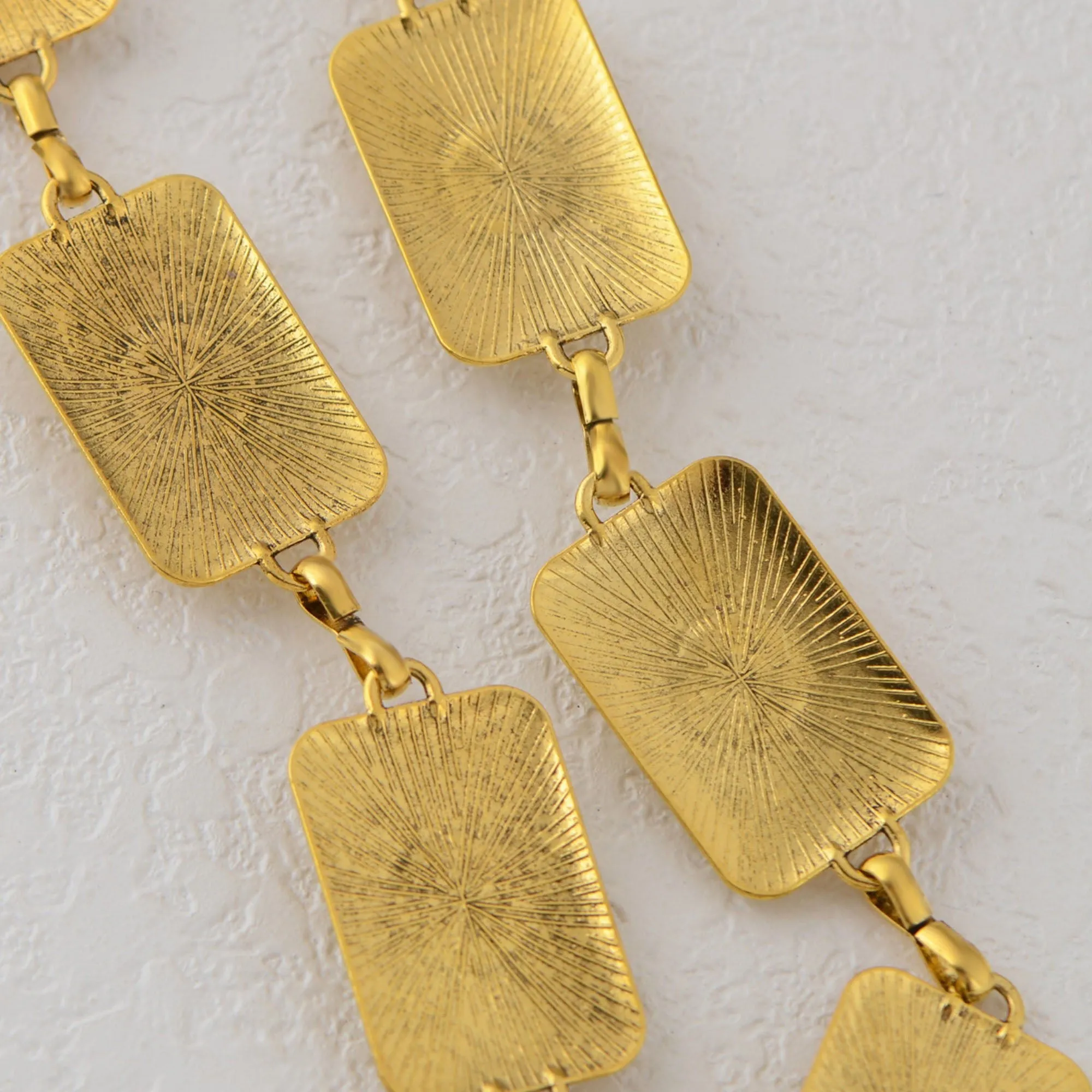 Anna-Kaci Women's Waist Chain Belt with Rectangular Links and Turquoise Stone Accents sold by Anna-Kaci product image thumbnail 5