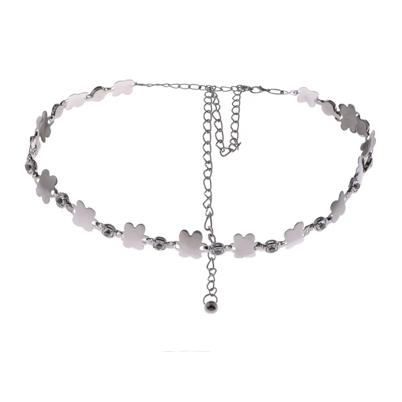 Anna-Kaci Women's Linked Flower Waist Chain with Adjustable Extender sold by Anna-Kaci