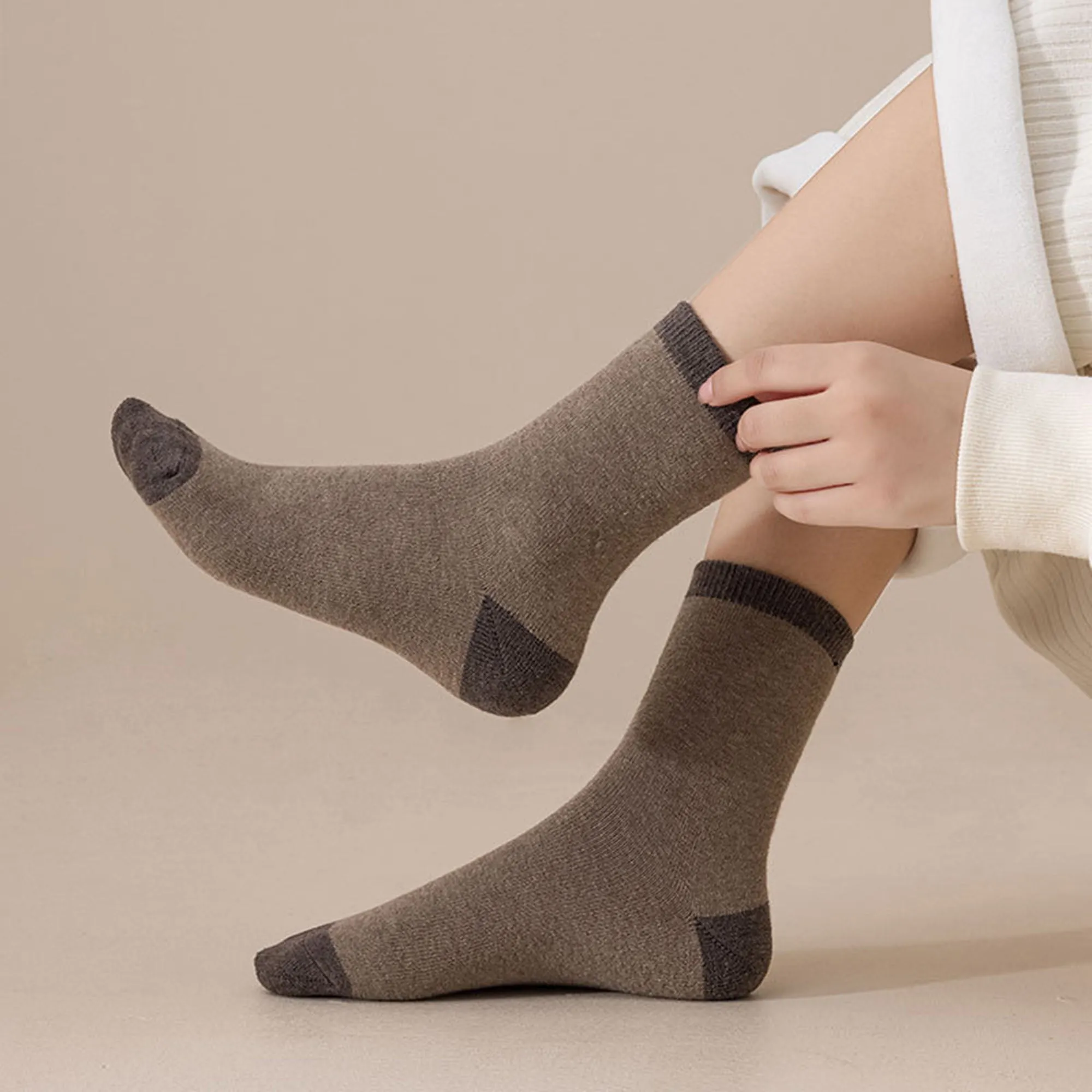 Anna-Kaci Women's 3 - Pack Colorblock Crew Socks with Soft Knit Fabric and Reinforced Heel and Toe sold by Anna-Kaci product image thumbnail 5