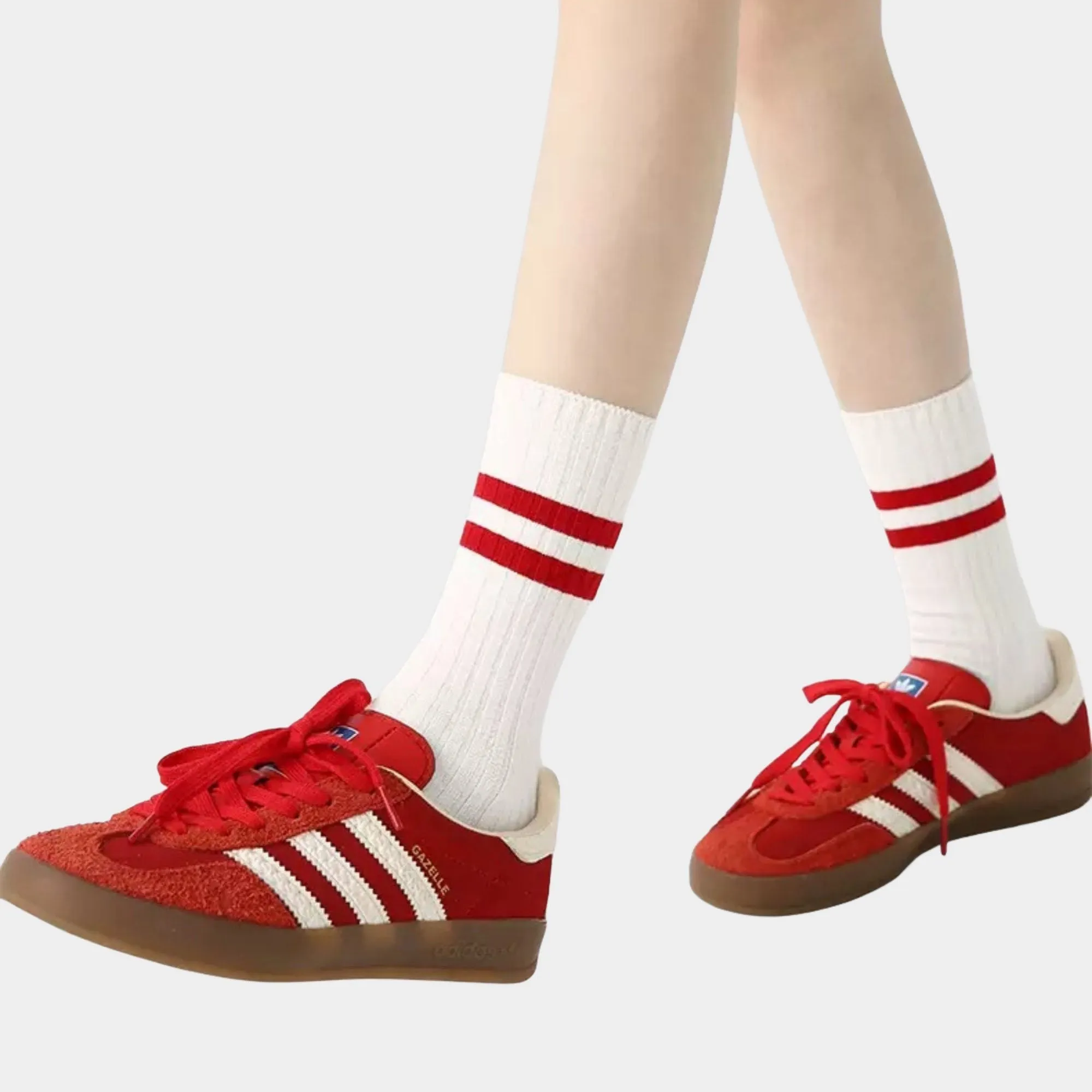 Anna-Kaci Women's 3 Pack Crew Socks Set Ribbed Knit Athletic Stripe and Classic Pattern Casual Everyday Wear sold by Anna-Kaci product image thumbnail 5