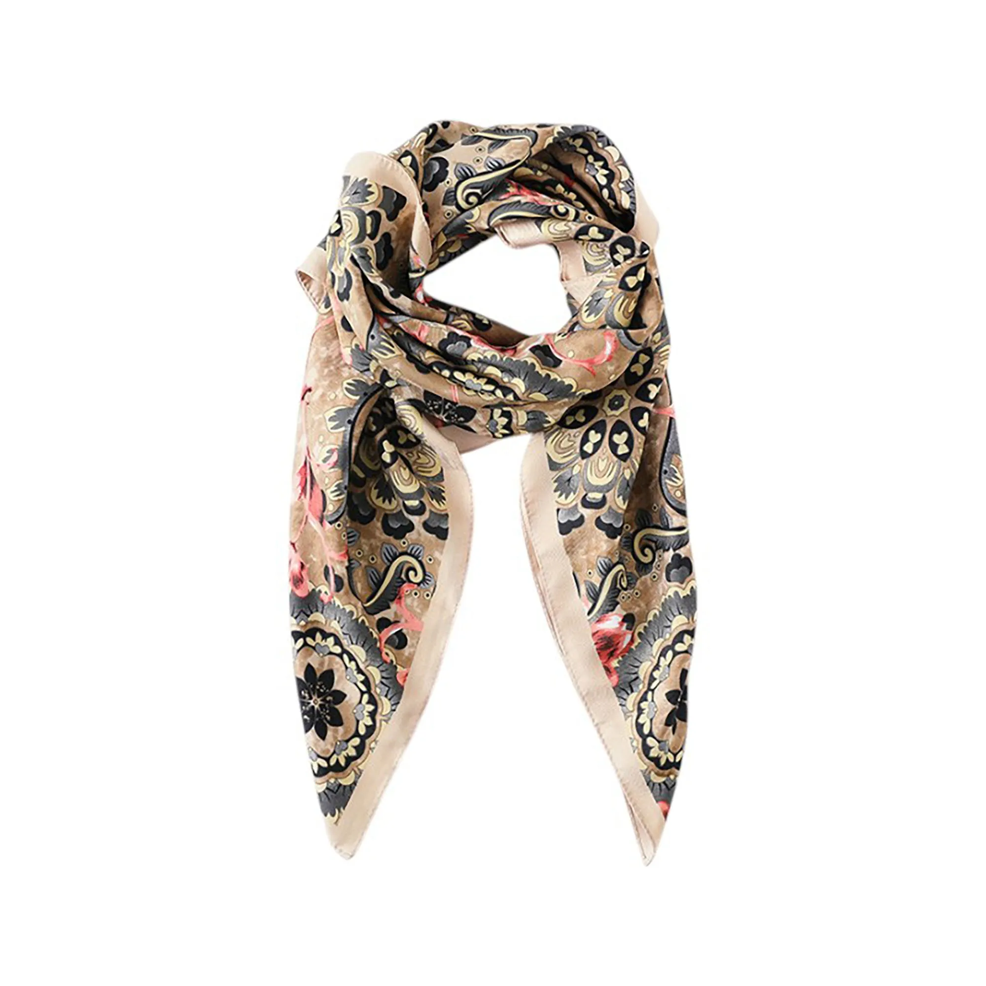 Anna-Kaci Women's Paisley Print Silky Scarf with Lightweight Soft Fabric Versatile Square Neck and Hair Accessory sold by Anna-Kaci product image thumbnail 5