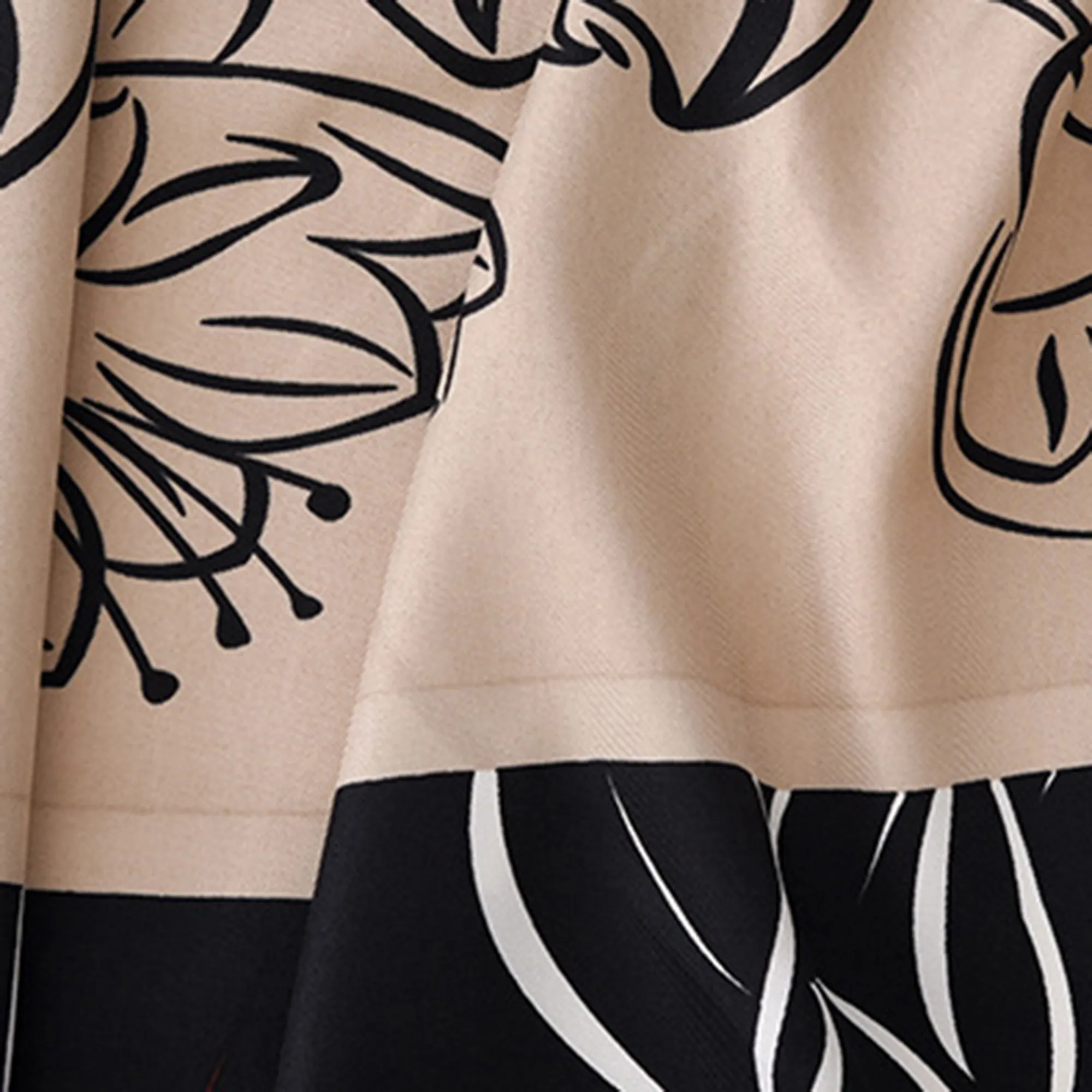 Anna-Kaci Women's Outlined Floral Print Square Scarf with Soft Silky Fabric Lightweight Versatile Neck and Hair Accessory sold by Anna-Kaci product image thumbnail 5