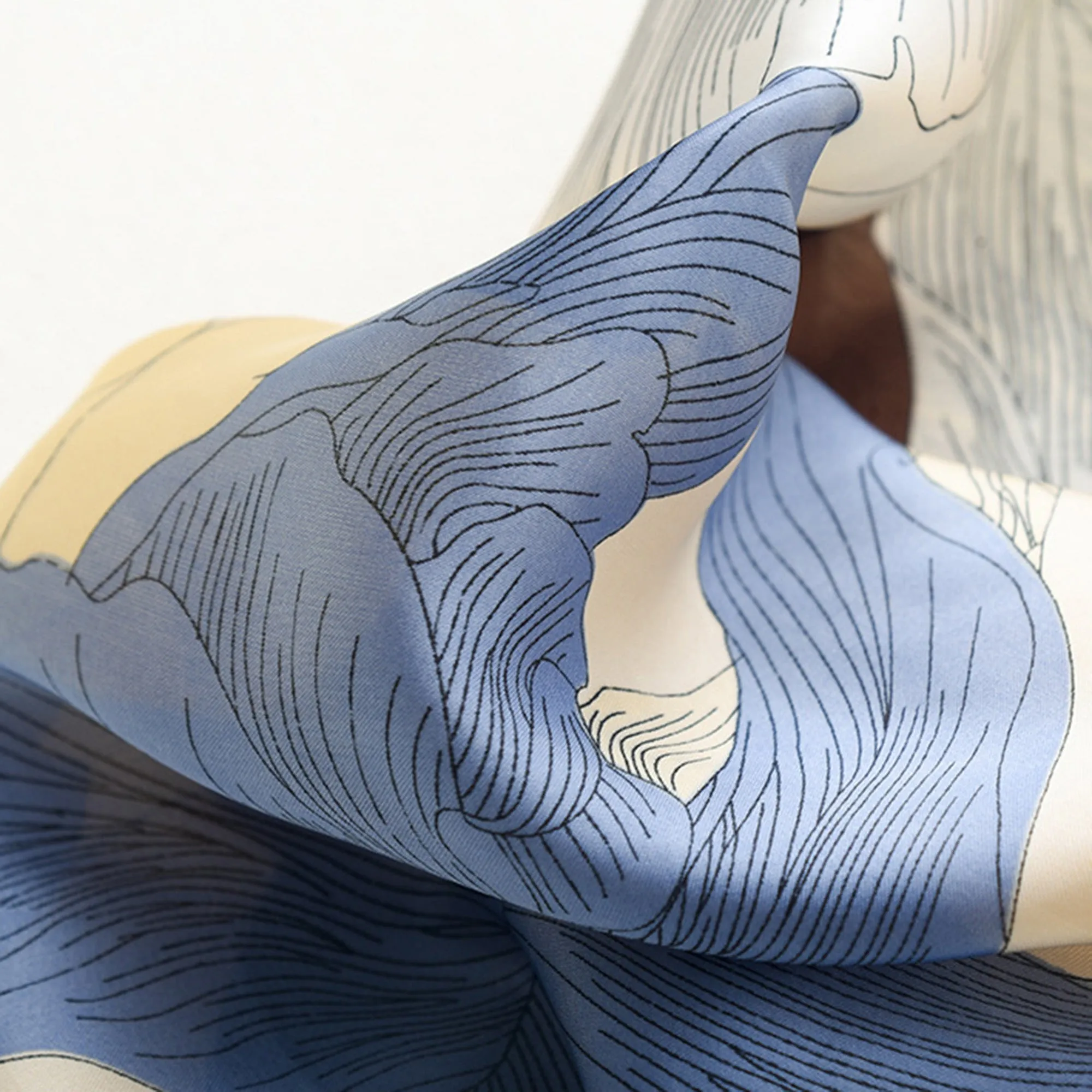 Anna-Kaci Women's Large Floral Print Square Scarf with Soft Silky Fabric Lightweight Versatile Fashion Accessory sold by Anna-Kaci product image thumbnail 4