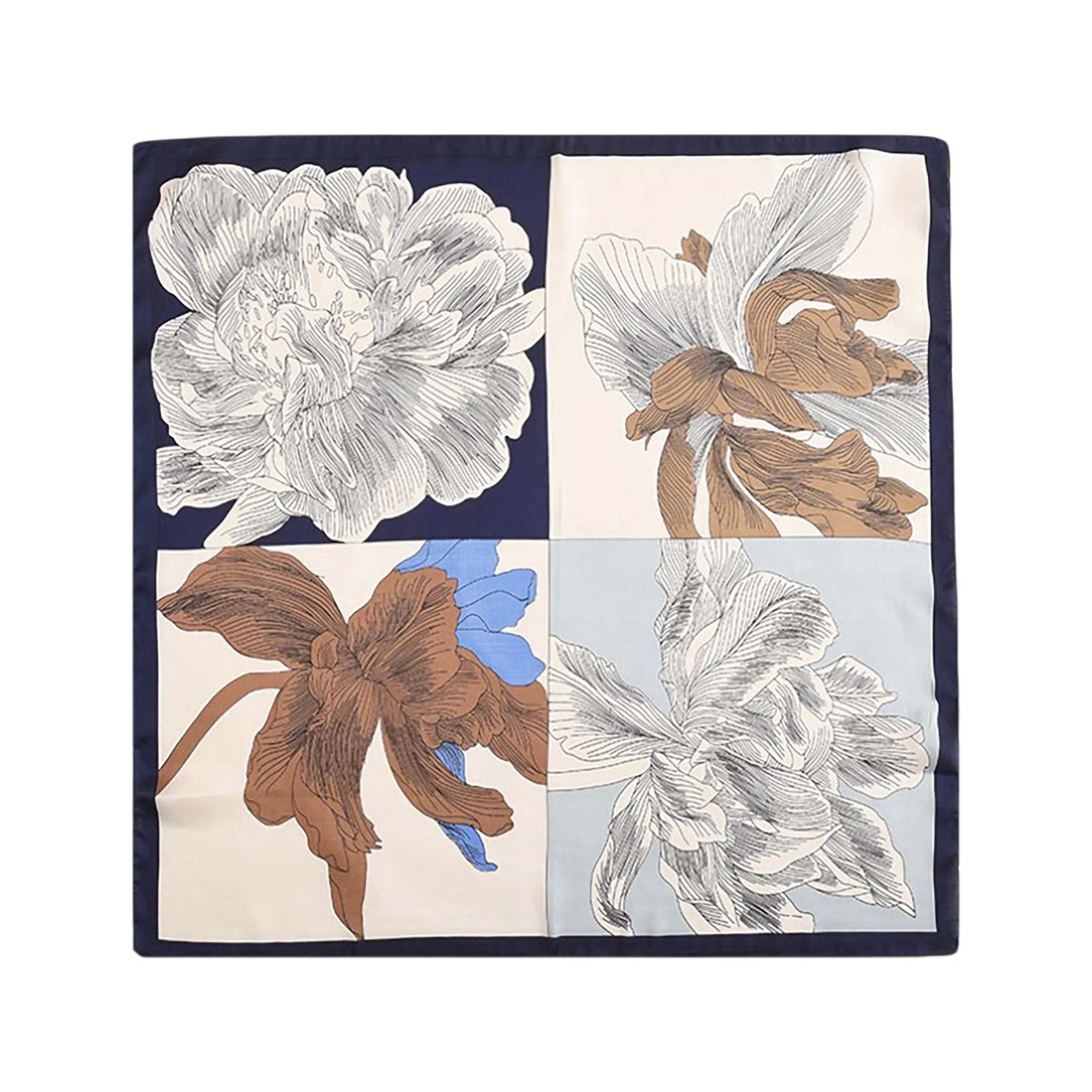 Anna-Kaci Women's Large Floral Print Square Scarf with Soft Silky Fabric Lightweight Versatile Fashion Accessory sold by Anna-Kaci product image thumbnail 5