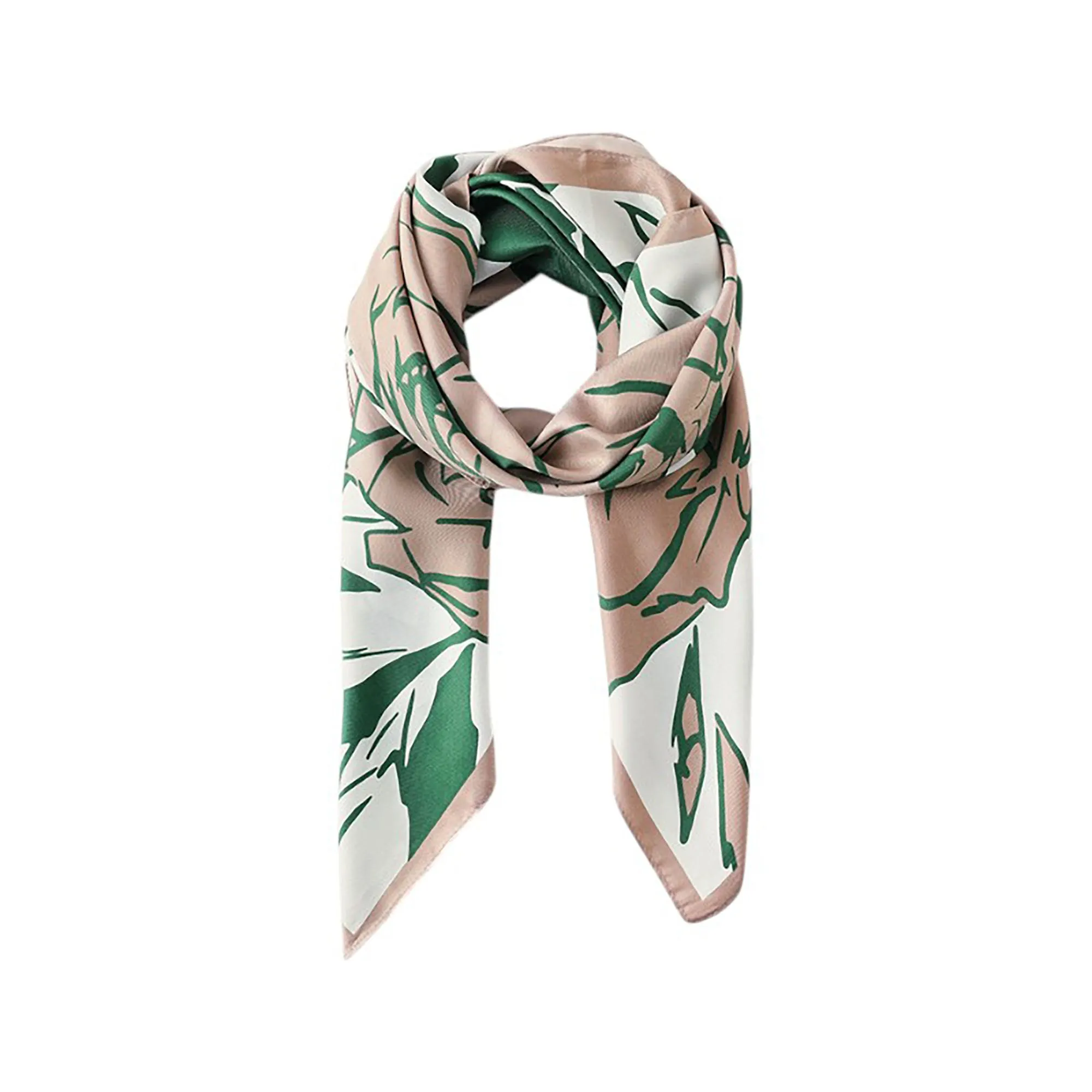 Anna-Kaci Women's Floral Print Square Scarf with Soft Silky Fabric Lightweight Accessory for Layering and Styling sold by Anna-Kaci product image thumbnail 5