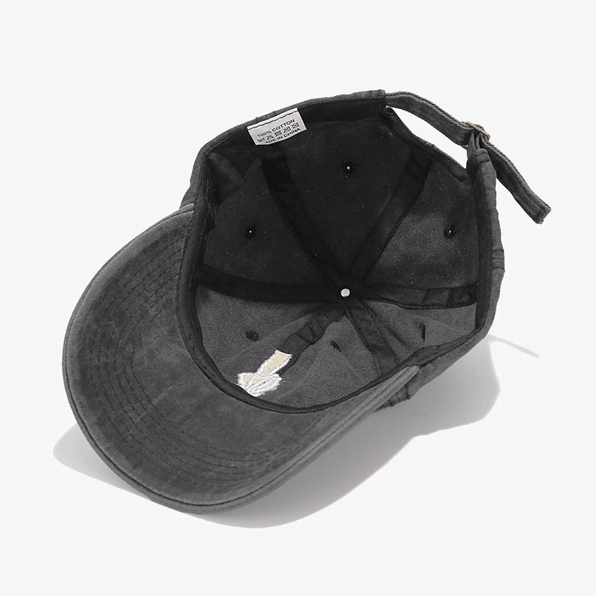 Anna-Kaci Women's Vintage Washed Baseball Cap with Skeleton Peace Sign Embroidery sold by Anna-Kaci product image thumbnail 3